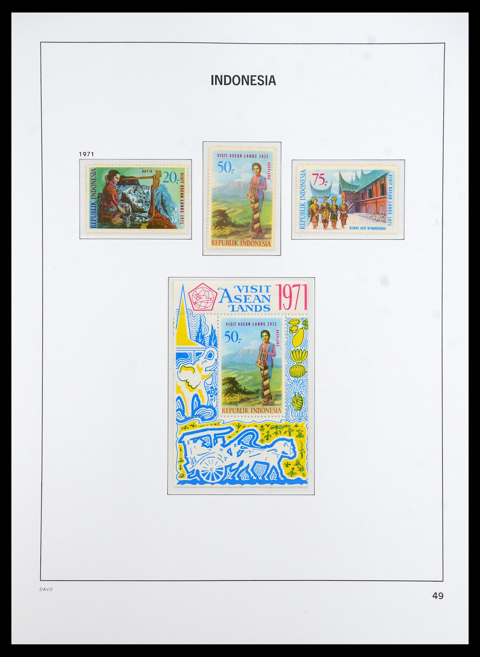 35820 003 - Postzegelverzameling 35820 Indonesië 1970-2020.