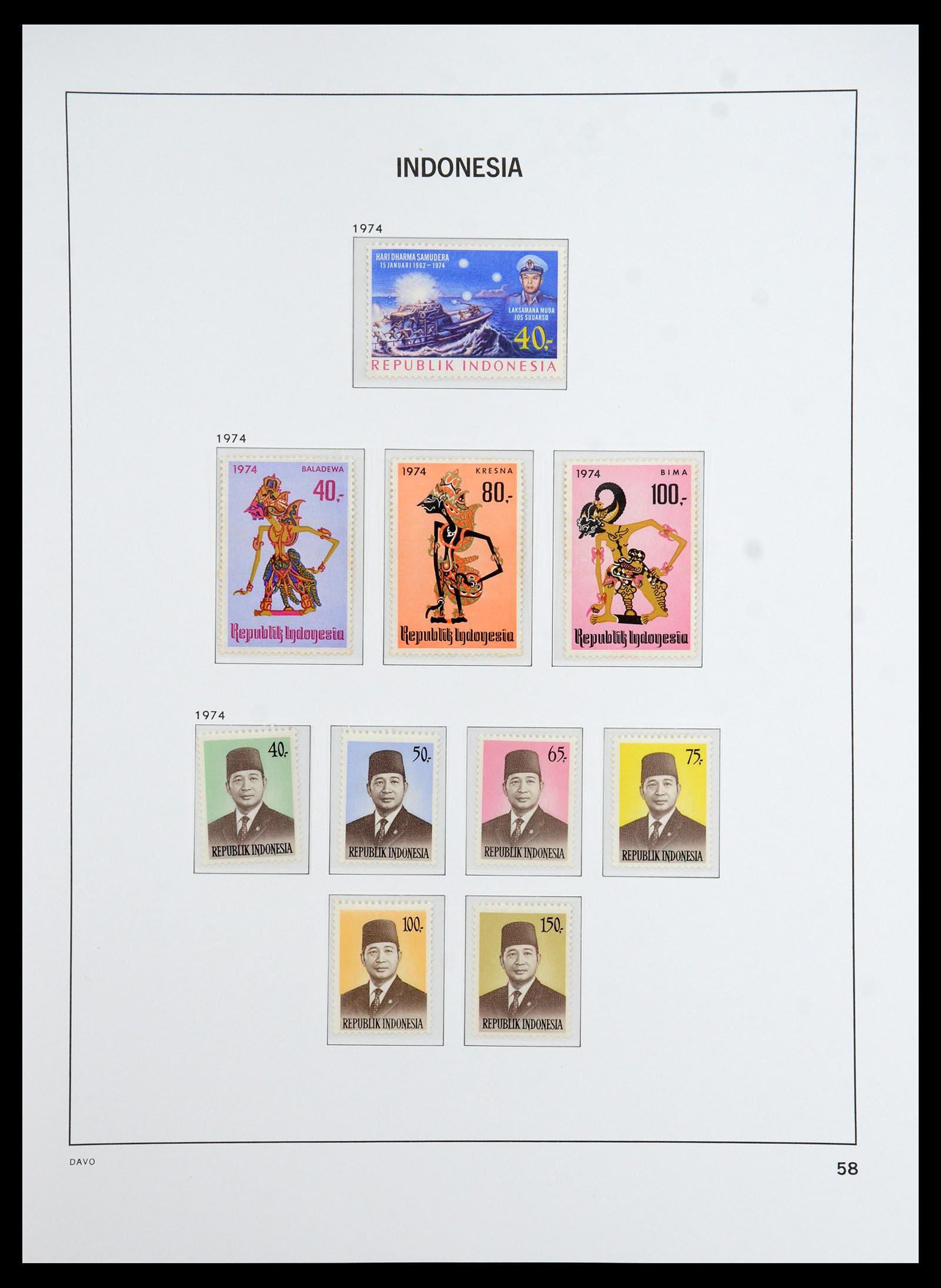 35820 012 - Postzegelverzameling 35820 Indonesië 1970-2020.
