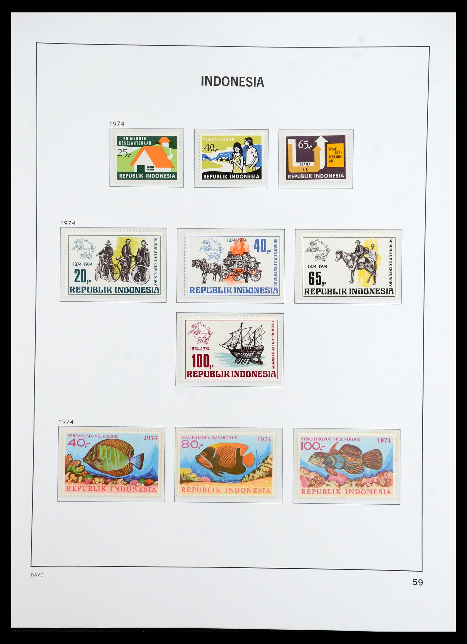 35820 013 - Postzegelverzameling 35820 Indonesië 1970-2020.
