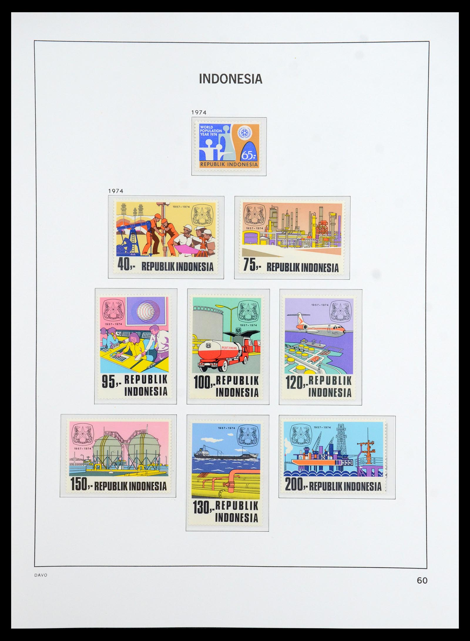 35820 014 - Postzegelverzameling 35820 Indonesië 1970-2020.