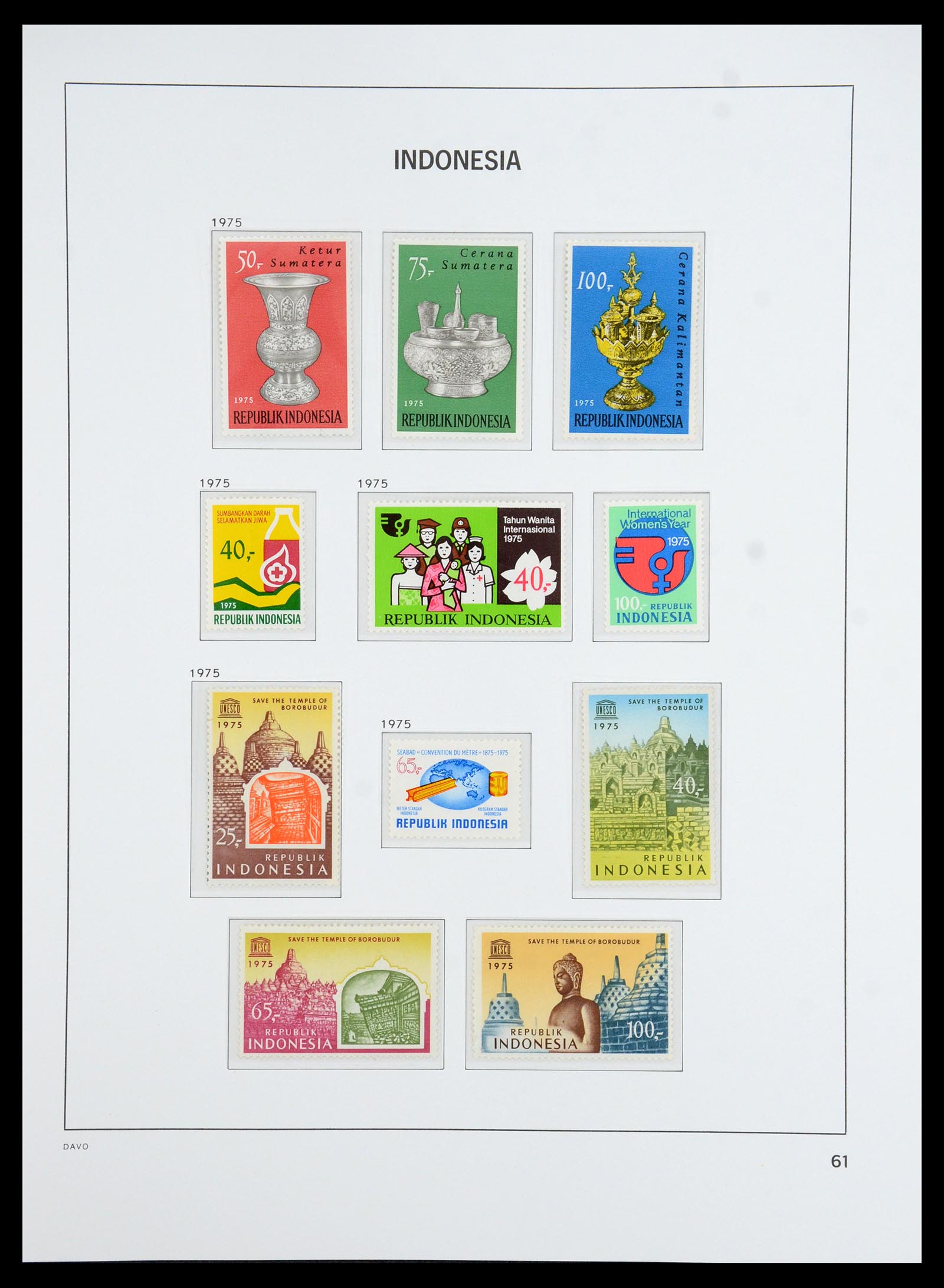 35820 015 - Postzegelverzameling 35820 Indonesië 1970-2020.