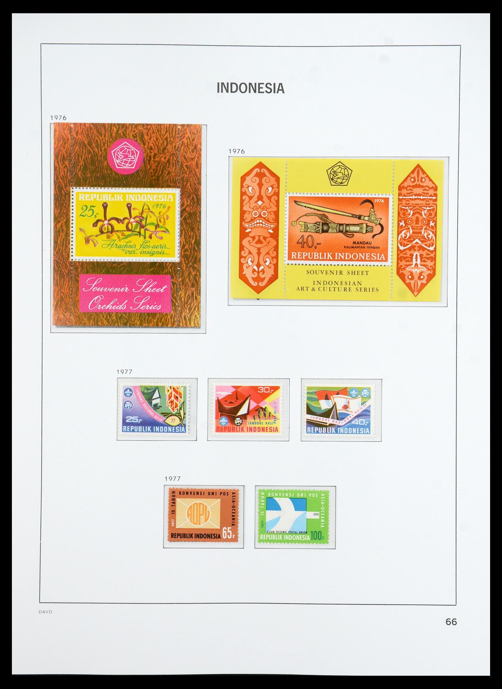 35820 020 - Postzegelverzameling 35820 Indonesië 1970-2020.