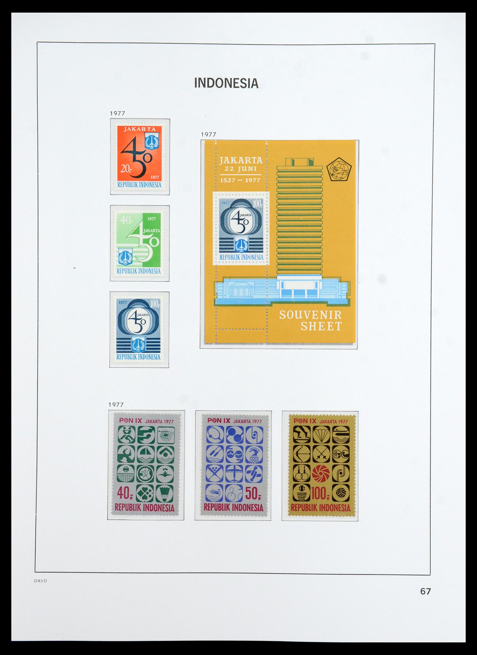 35820 021 - Postzegelverzameling 35820 Indonesië 1970-2020.