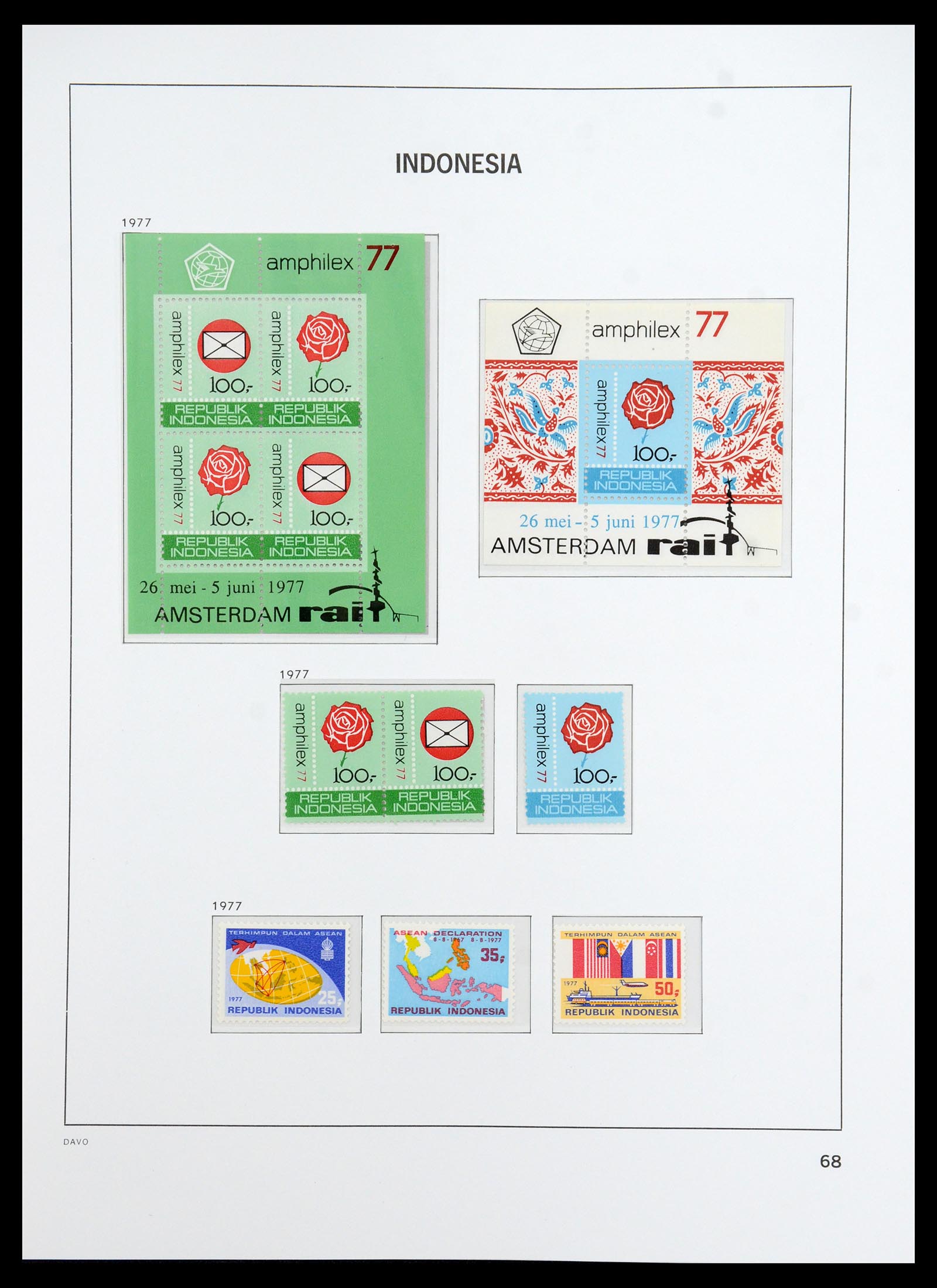 35820 022 - Postzegelverzameling 35820 Indonesië 1970-2020.