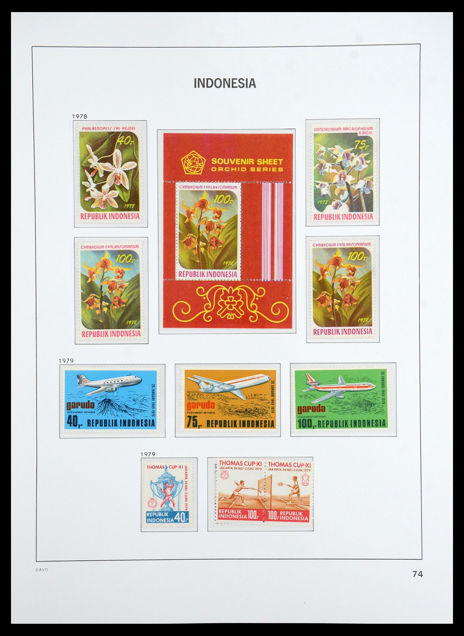 35820 030 - Postzegelverzameling 35820 Indonesië 1970-2020.