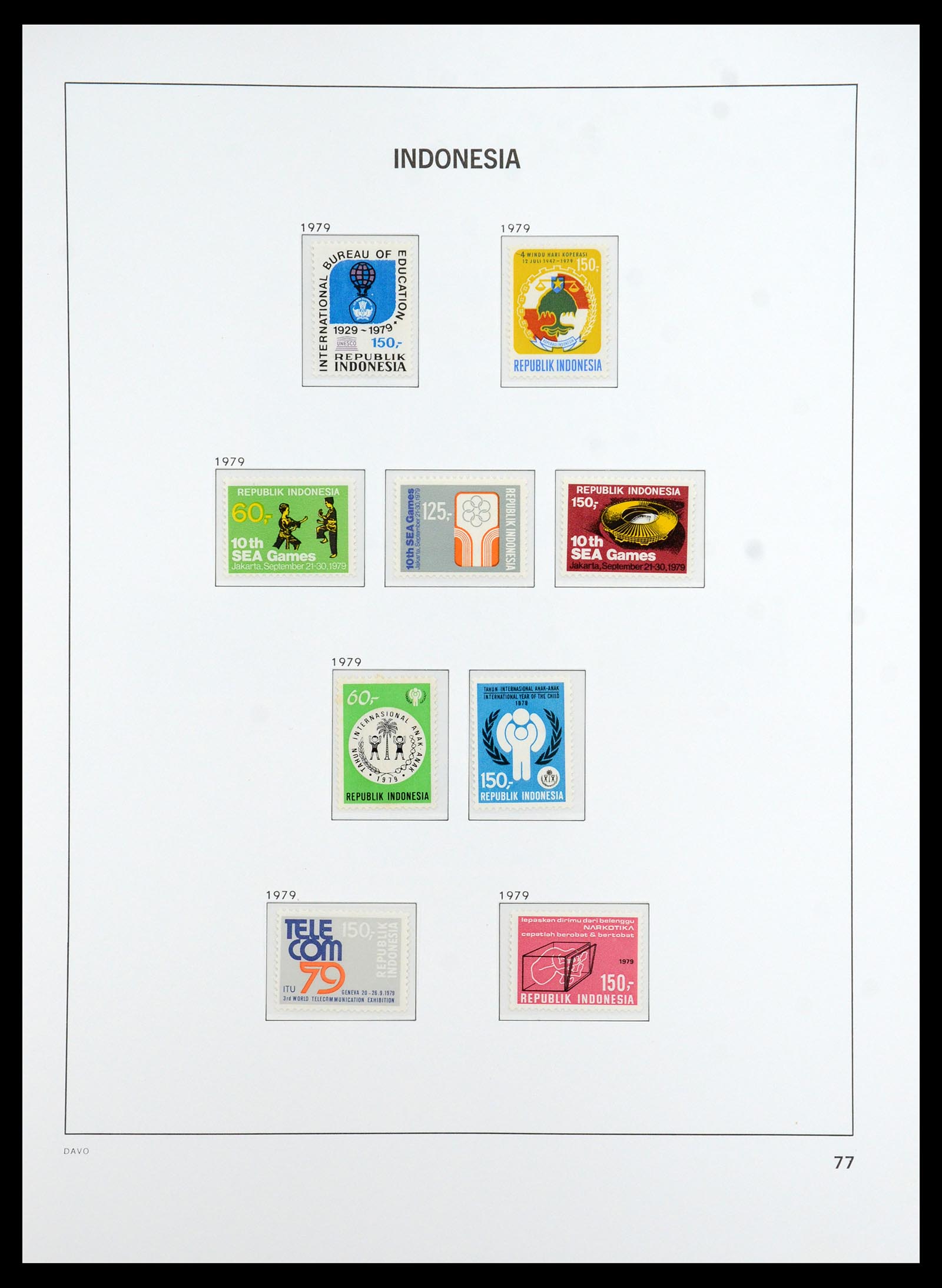 35820 033 - Postzegelverzameling 35820 Indonesië 1970-2020.