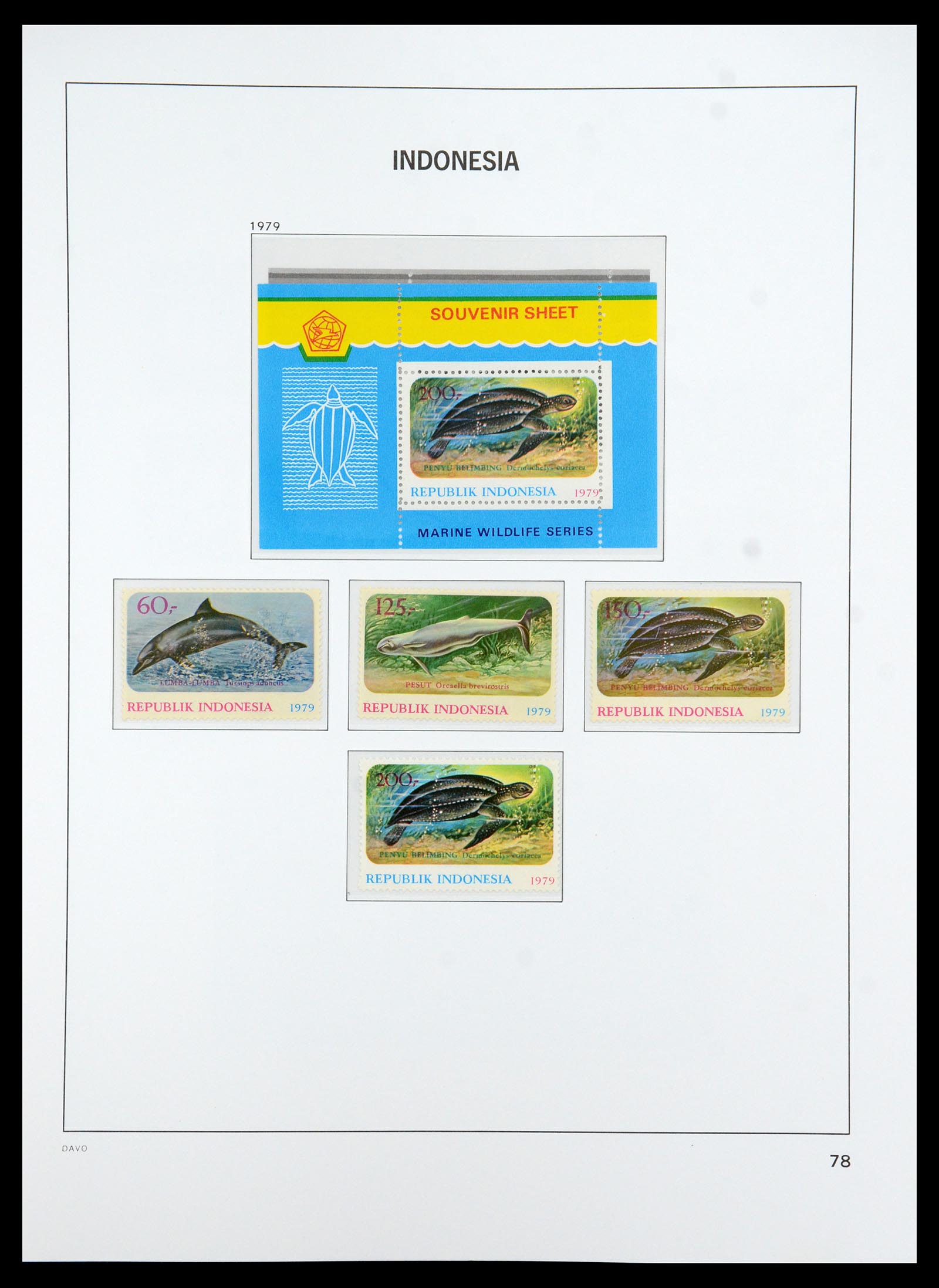 35820 034 - Postzegelverzameling 35820 Indonesië 1970-2020.