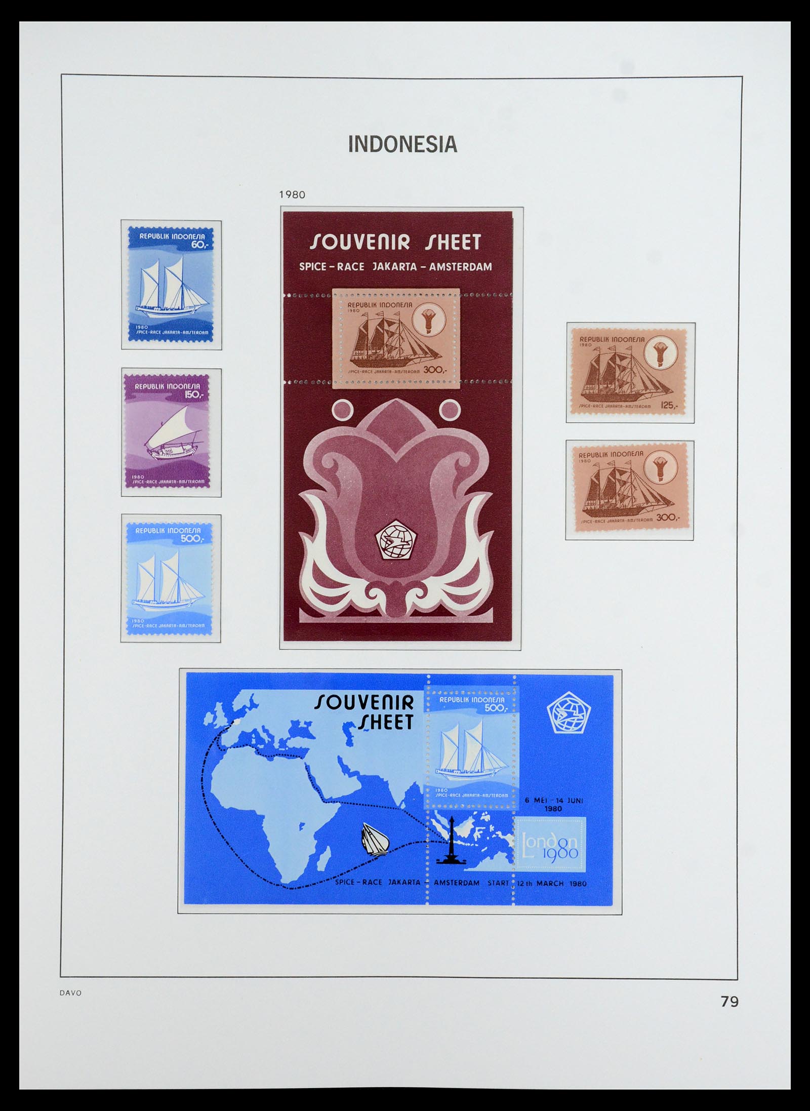 35820 035 - Postzegelverzameling 35820 Indonesië 1970-2020.