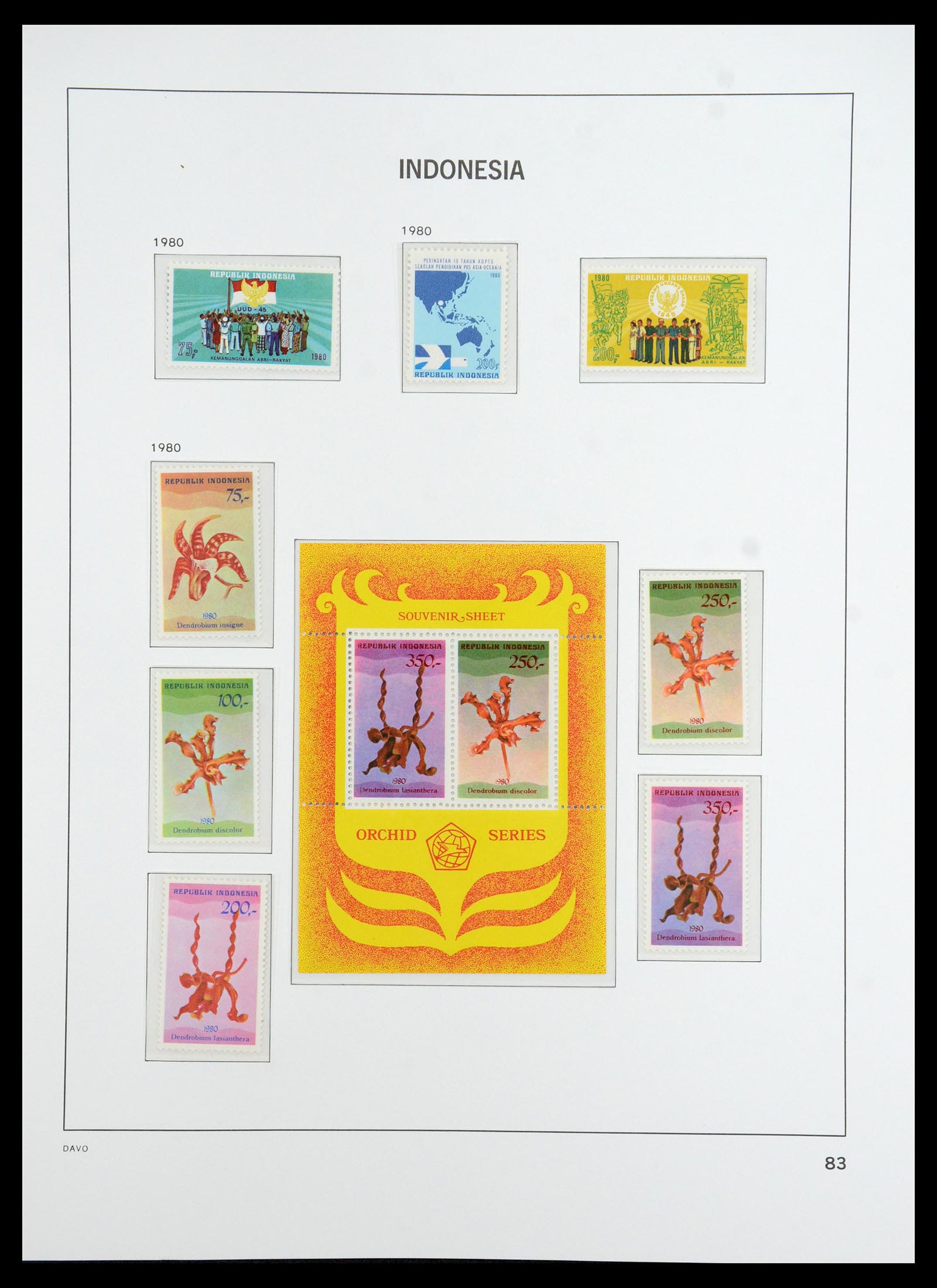 35820 039 - Postzegelverzameling 35820 Indonesië 1970-2020.