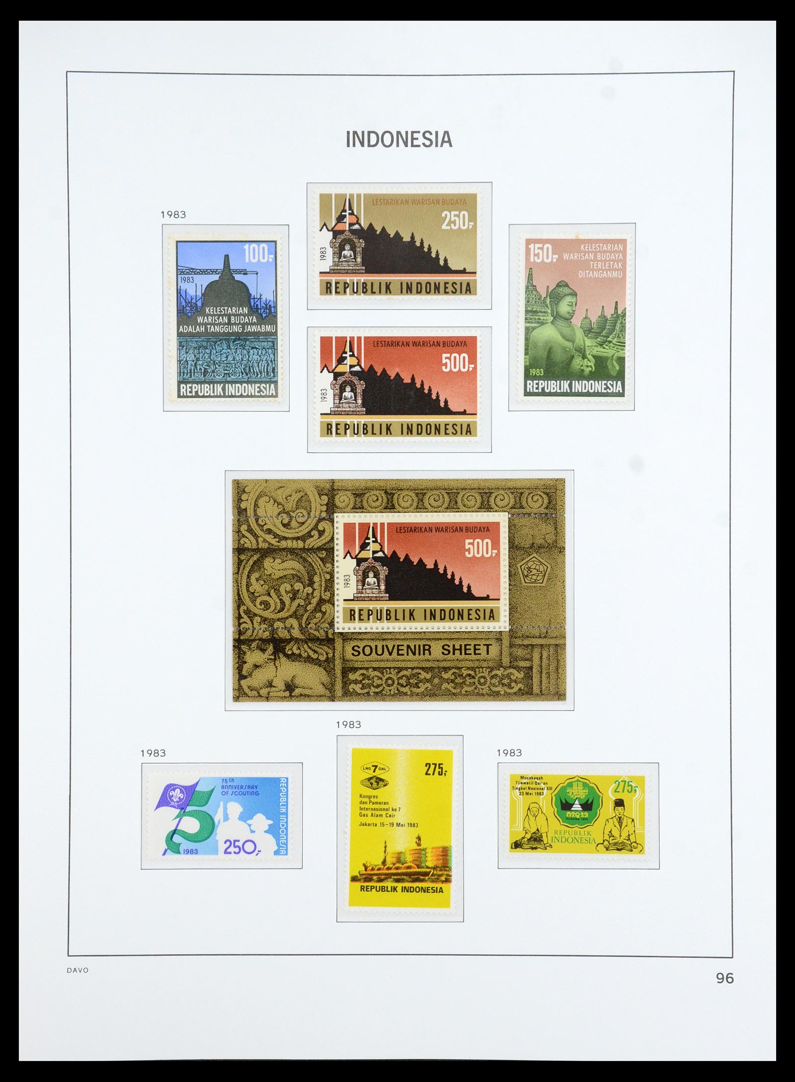 35820 052 - Postzegelverzameling 35820 Indonesië 1970-2020.