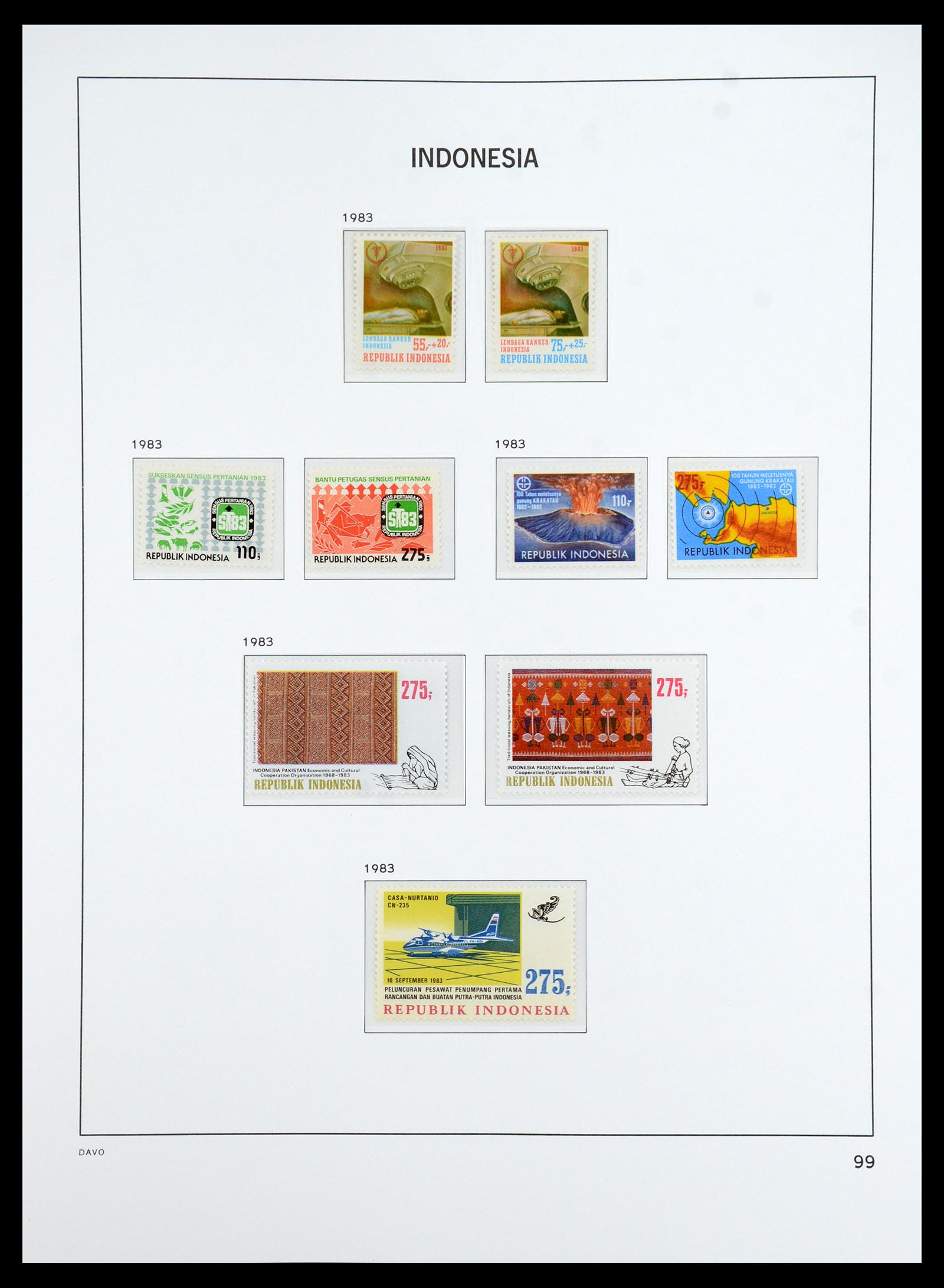 35820 055 - Postzegelverzameling 35820 Indonesië 1970-2020.