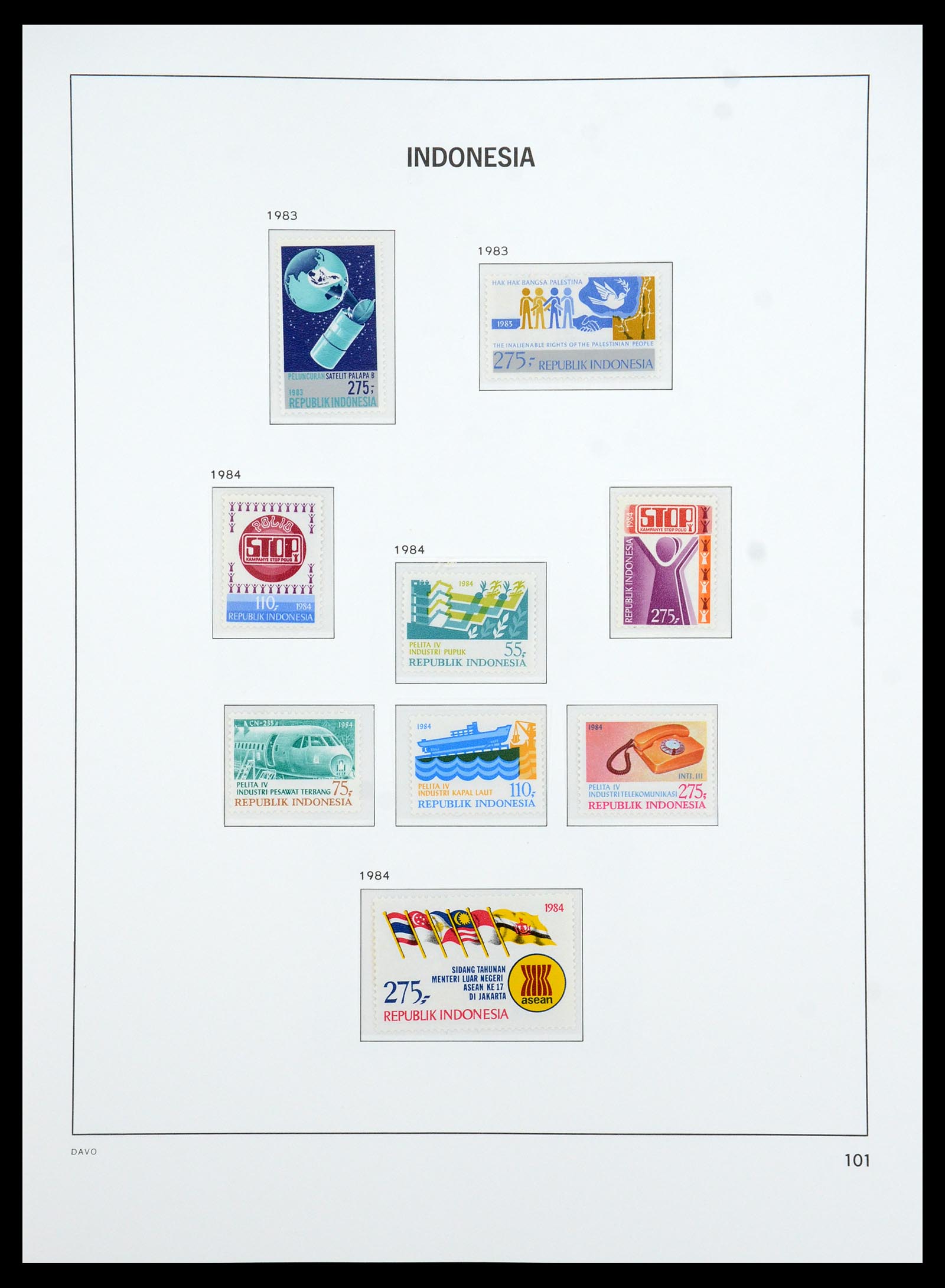 35820 057 - Postzegelverzameling 35820 Indonesië 1970-2020.