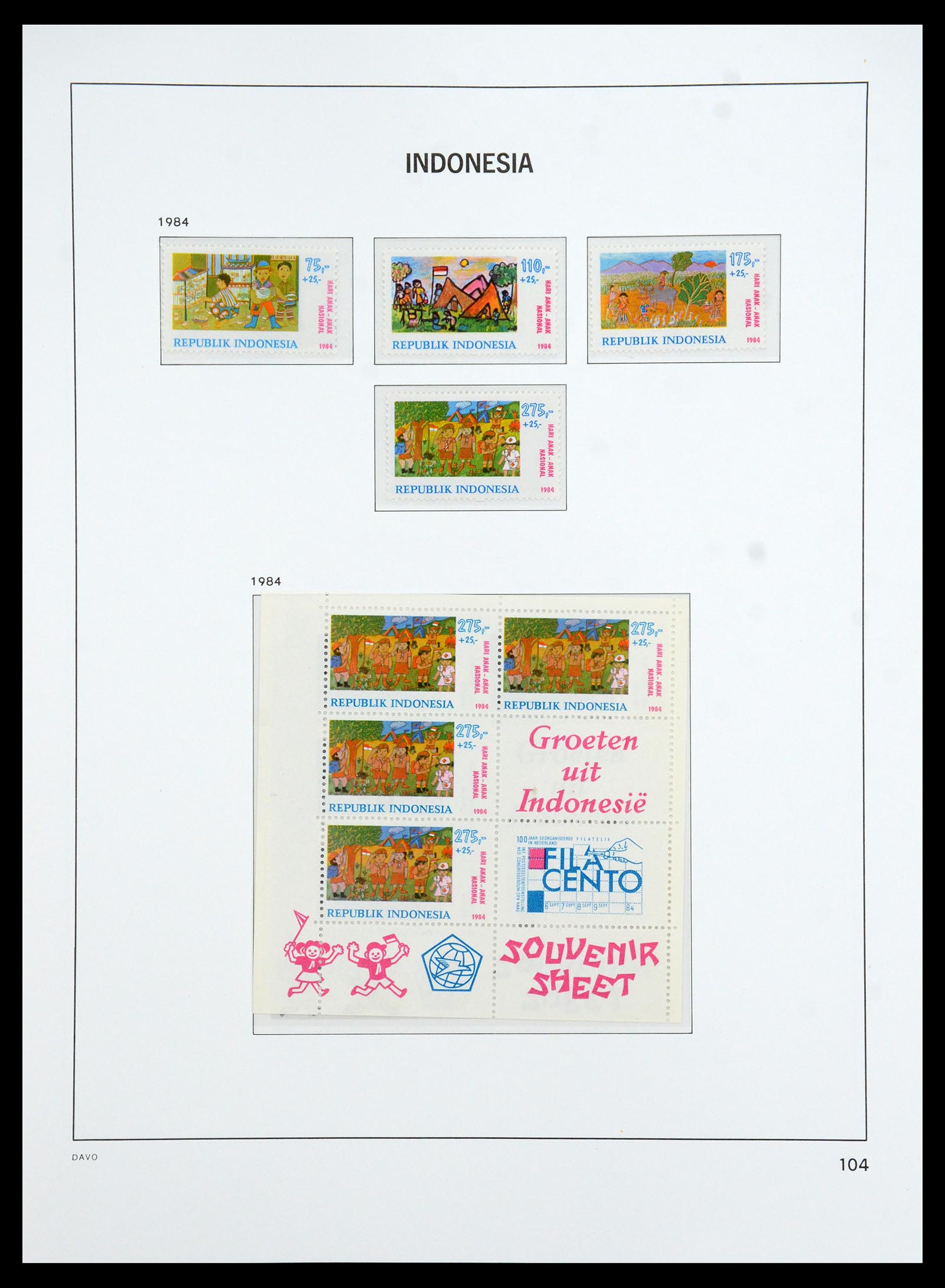 35820 060 - Postzegelverzameling 35820 Indonesië 1970-2020.