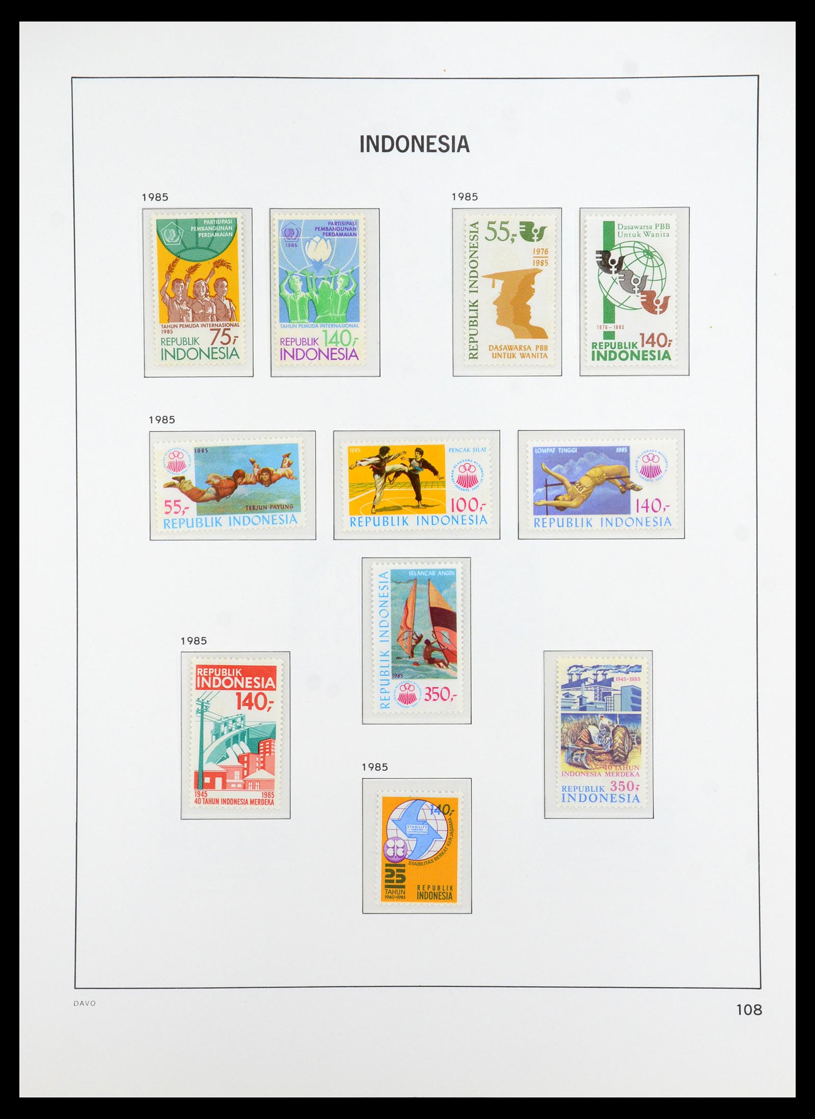 35820 069 - Stamp Collection 35820 Indonesia 1970-2020.