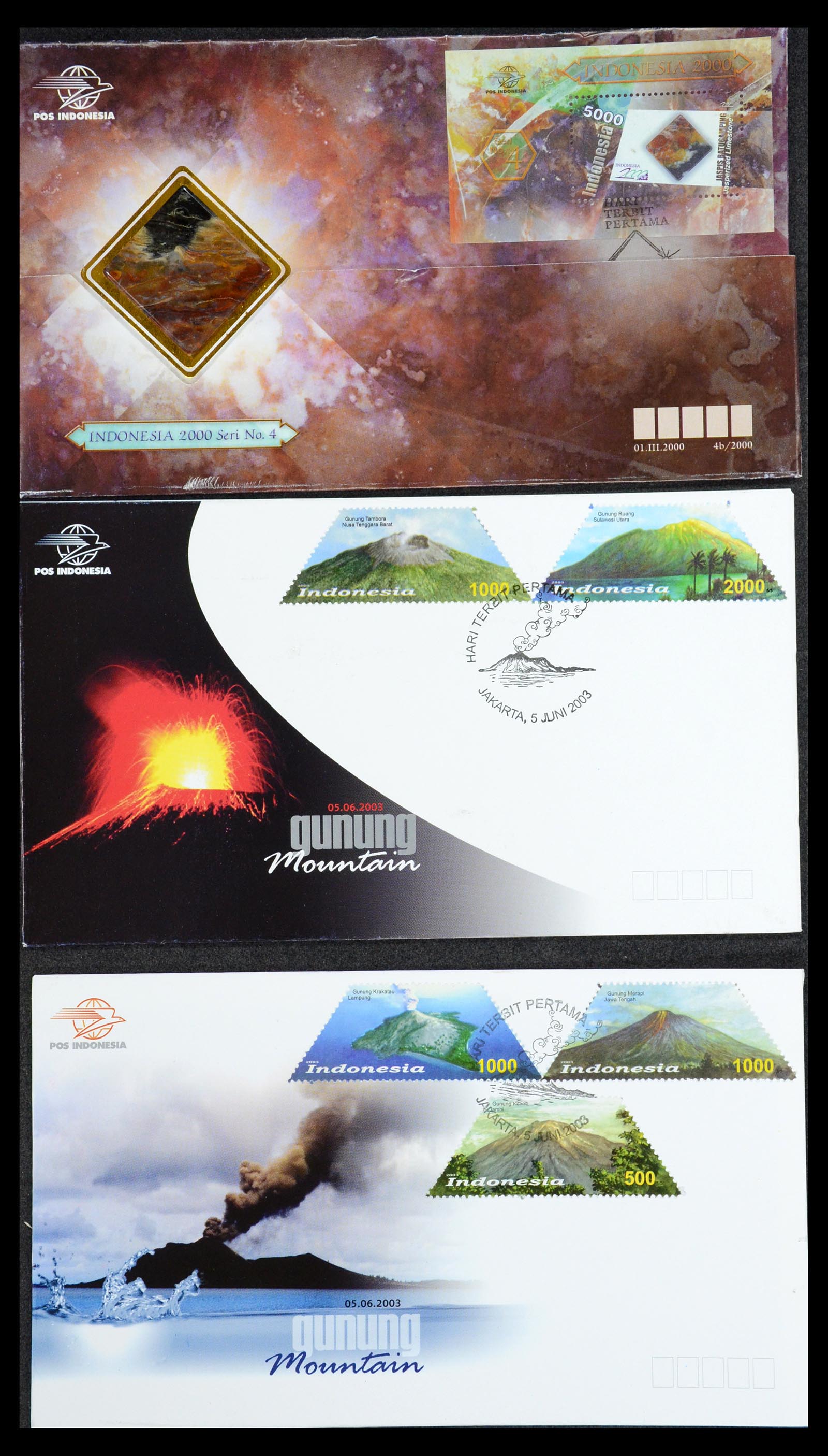 35822 001 - Postzegelverzameling 35822 Indonesië FDC's 1955-2016.