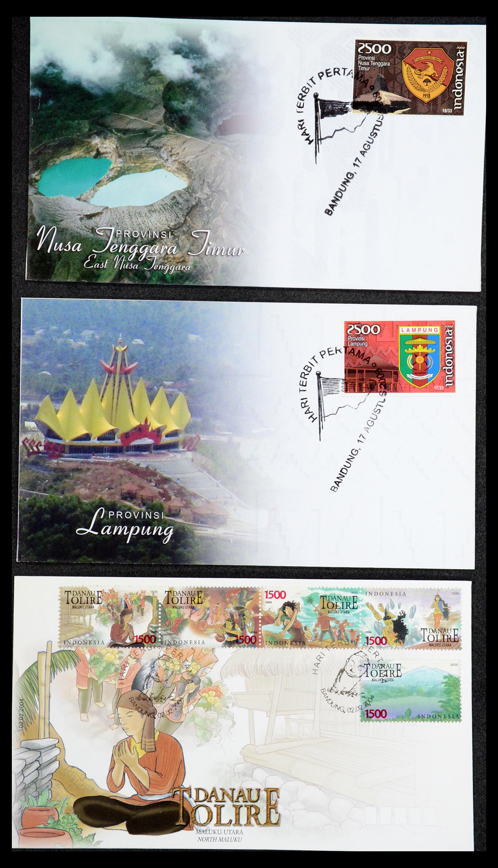35822 007 - Postzegelverzameling 35822 Indonesië FDC's 1955-2016.