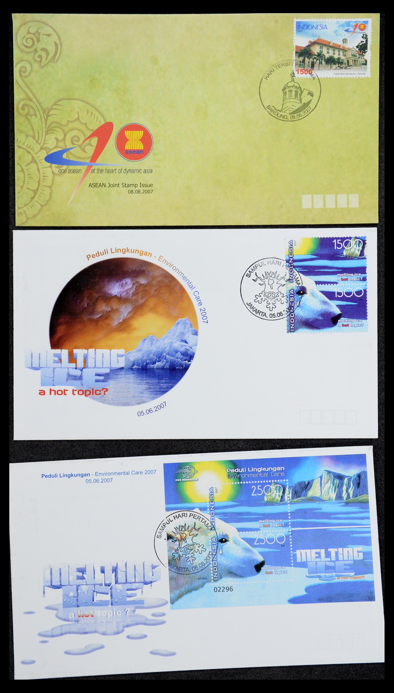 35822 011 - Postzegelverzameling 35822 Indonesië FDC's 1955-2016.