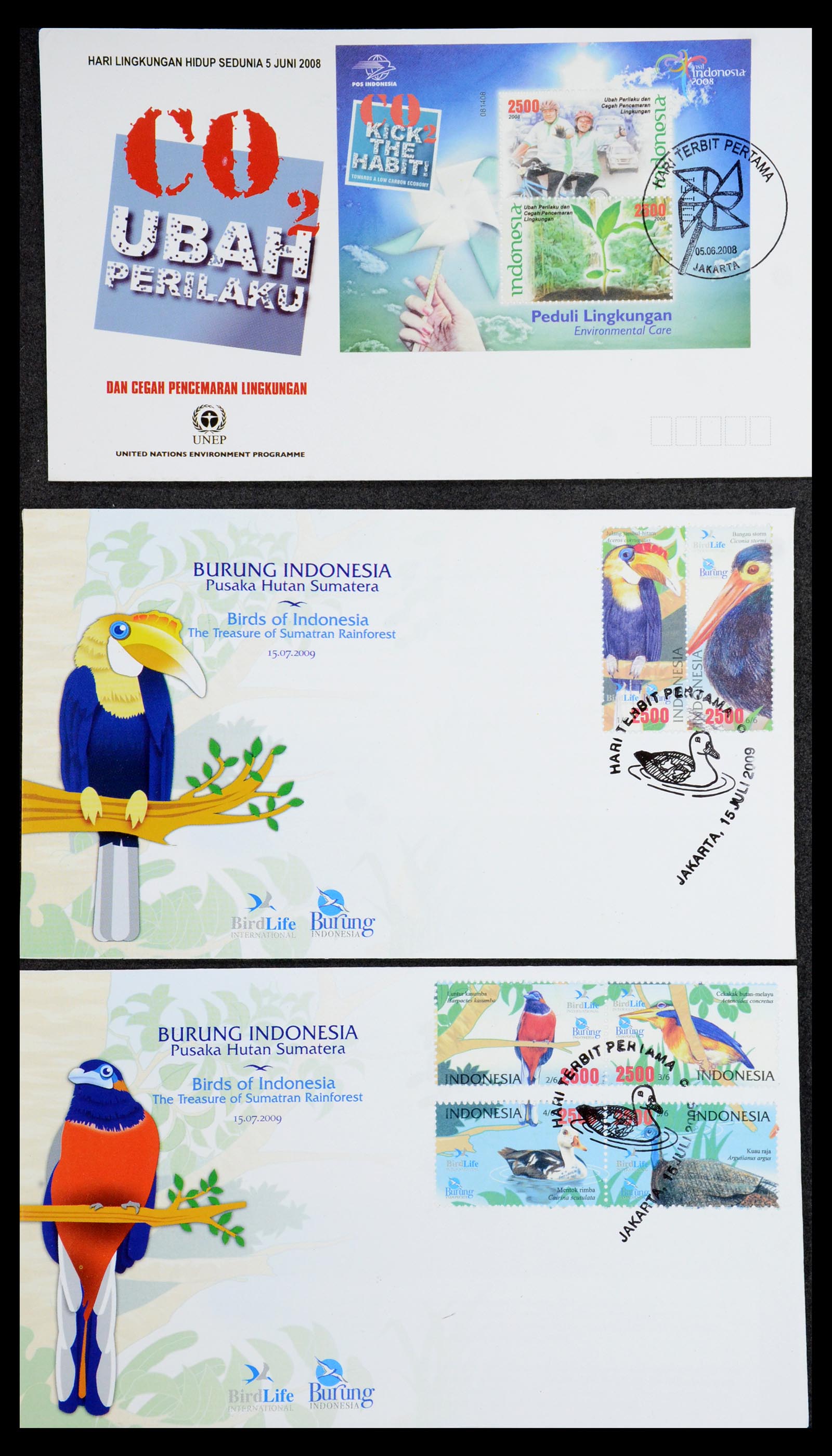 35822 014 - Postzegelverzameling 35822 Indonesië FDC's 1955-2016.