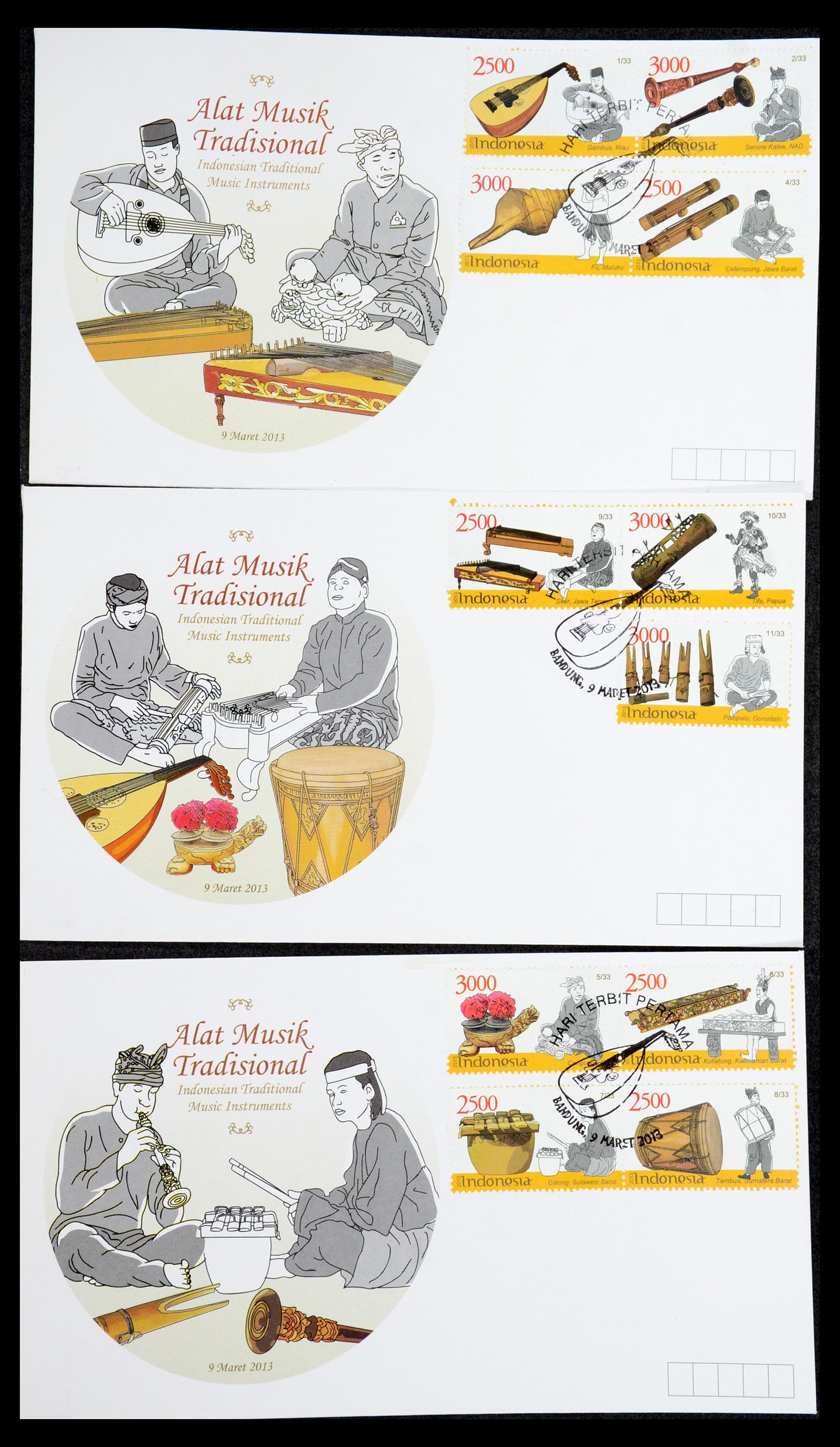 35822 015 - Postzegelverzameling 35822 Indonesië FDC's 1955-2016.