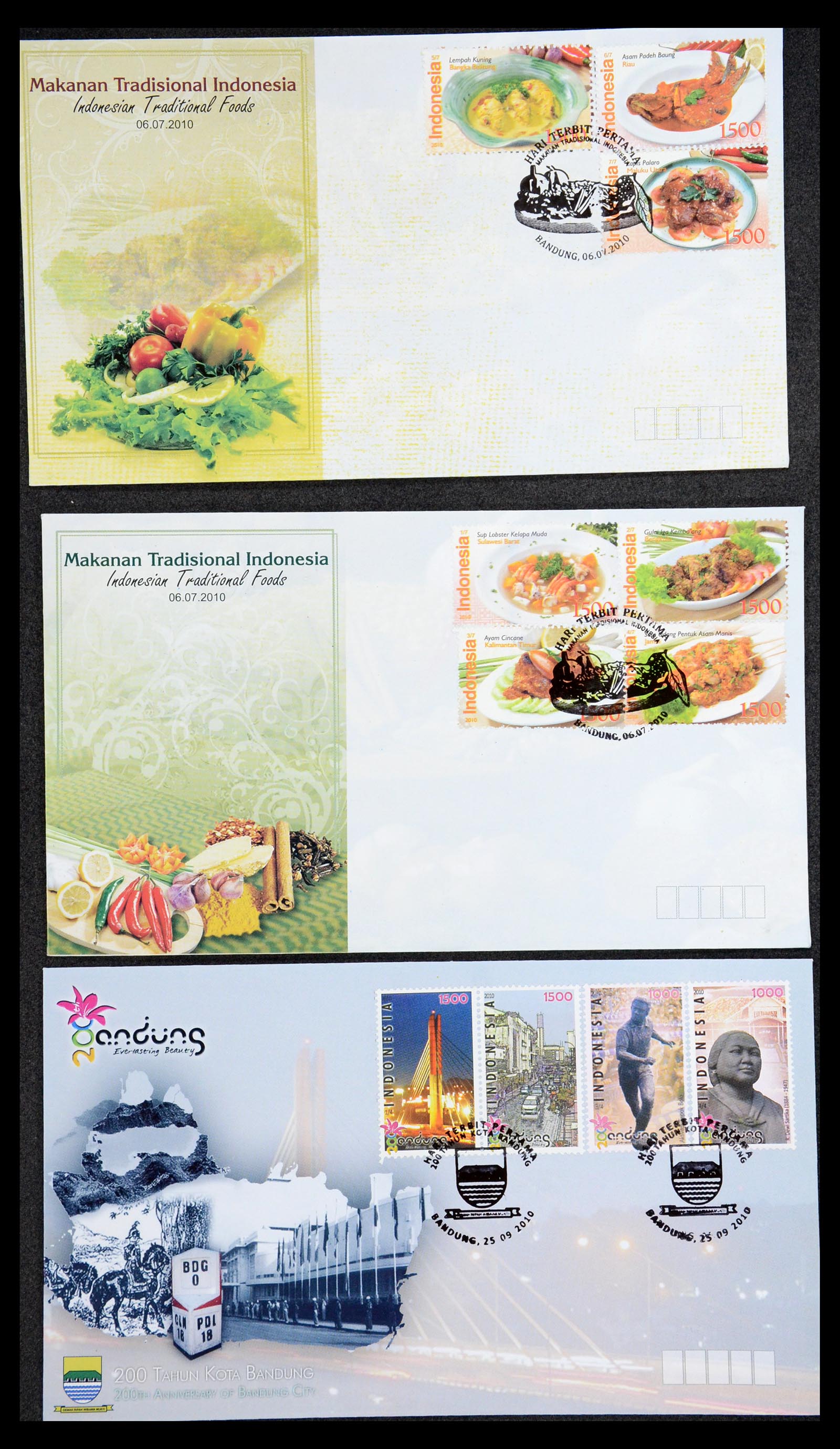 35822 016 - Postzegelverzameling 35822 Indonesië FDC's 1955-2016.