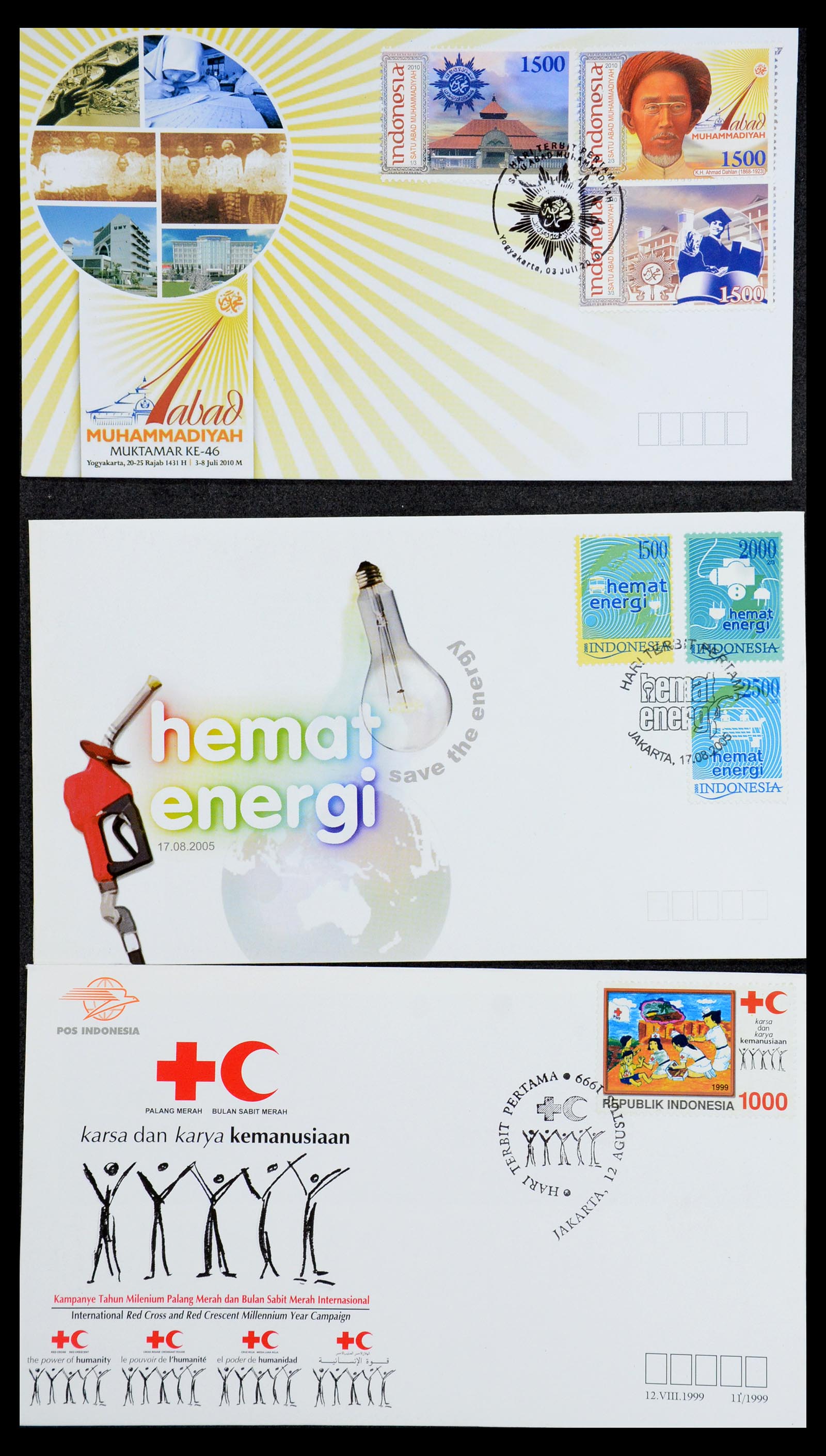 35822 026 - Postzegelverzameling 35822 Indonesië FDC's 1955-2016.