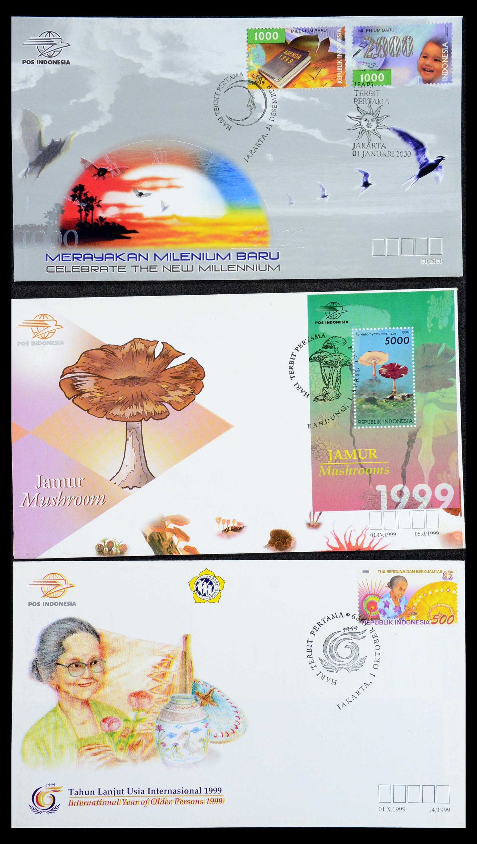 35822 035 - Postzegelverzameling 35822 Indonesië FDC's 1955-2016.