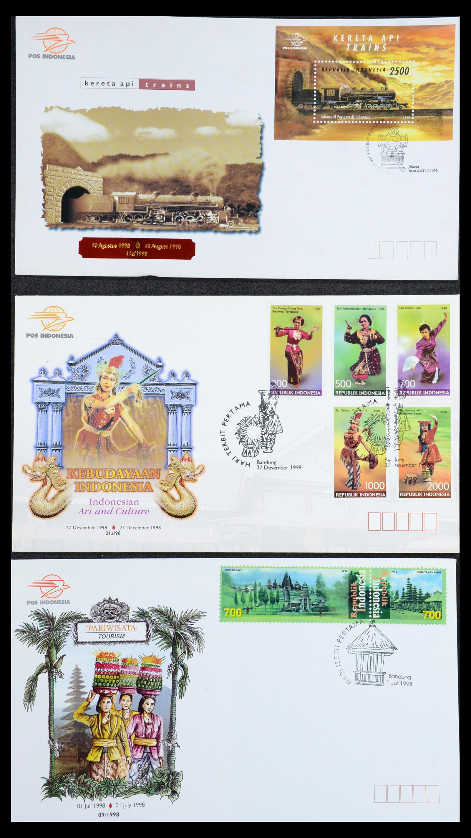 35822 037 - Postzegelverzameling 35822 Indonesië FDC's 1955-2016.