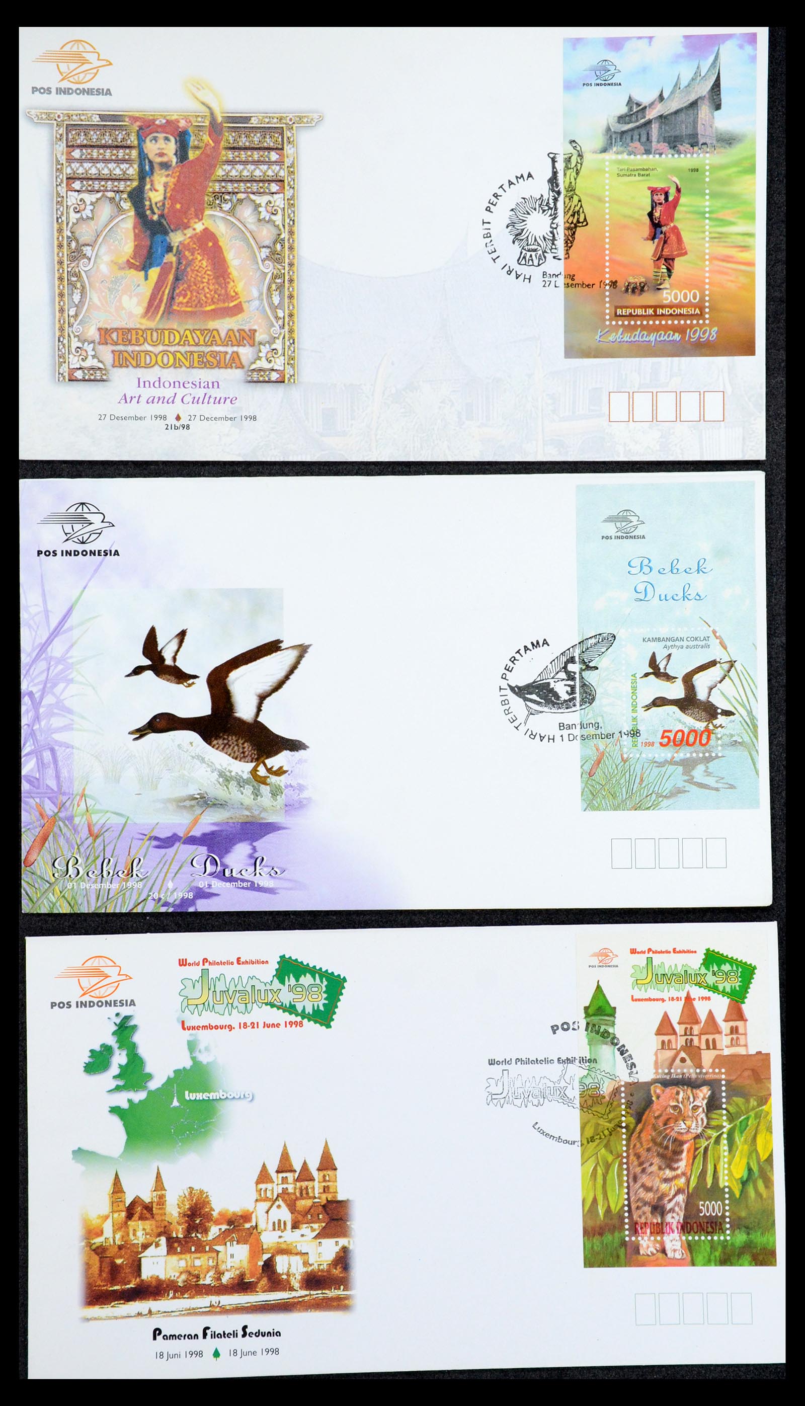 35822 038 - Postzegelverzameling 35822 Indonesië FDC's 1955-2016.