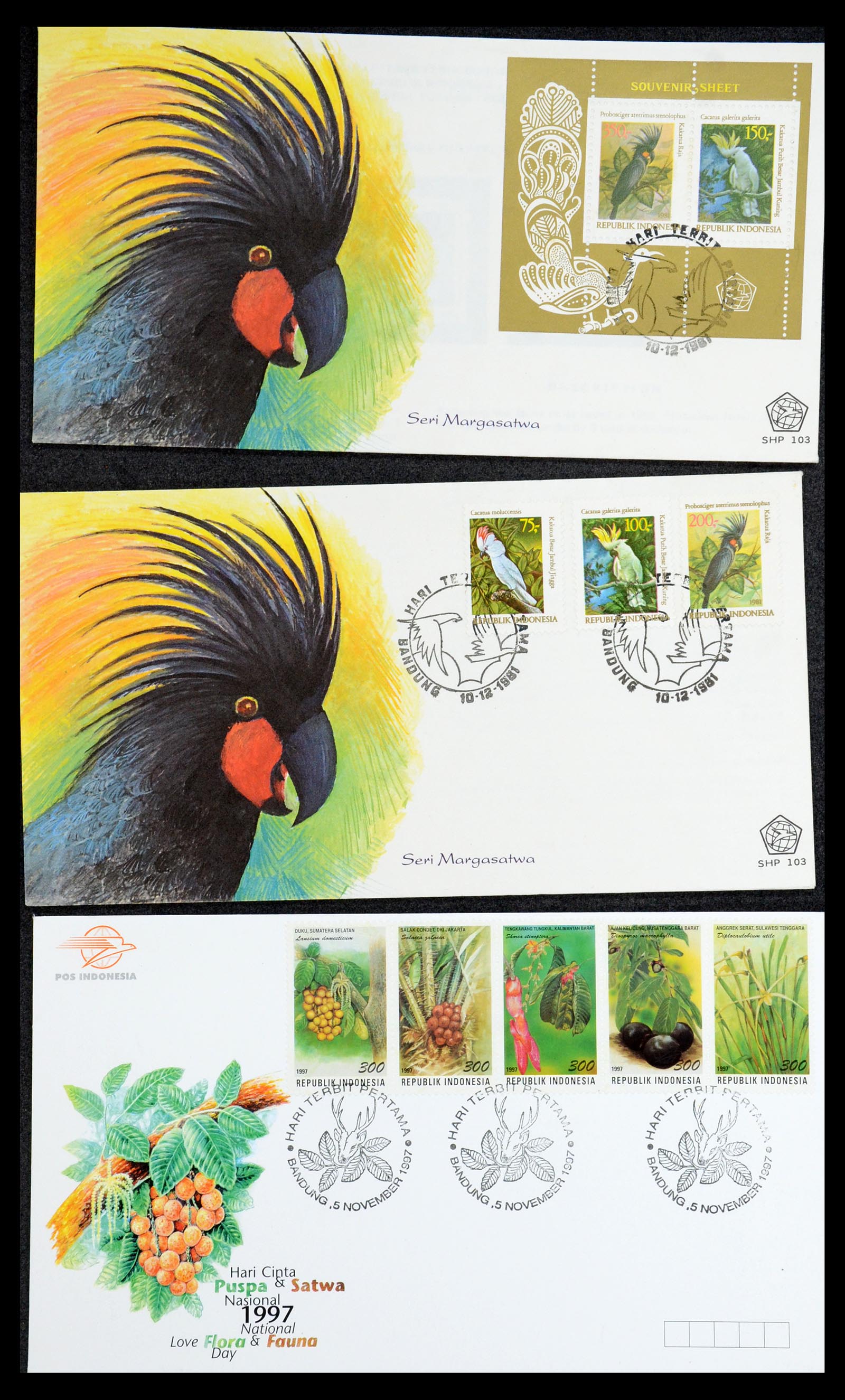 35822 042 - Postzegelverzameling 35822 Indonesië FDC's 1955-2016.