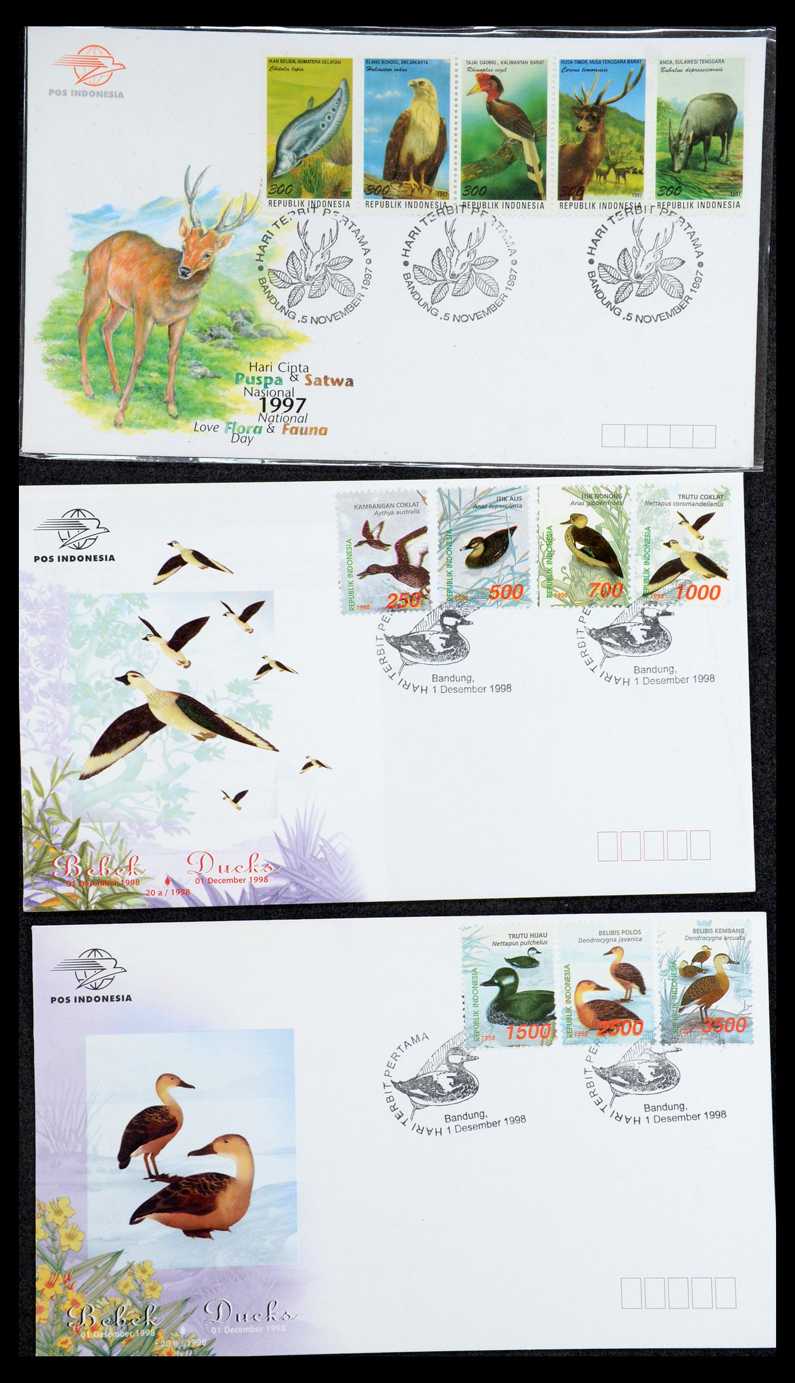 35822 043 - Postzegelverzameling 35822 Indonesië FDC's 1955-2016.