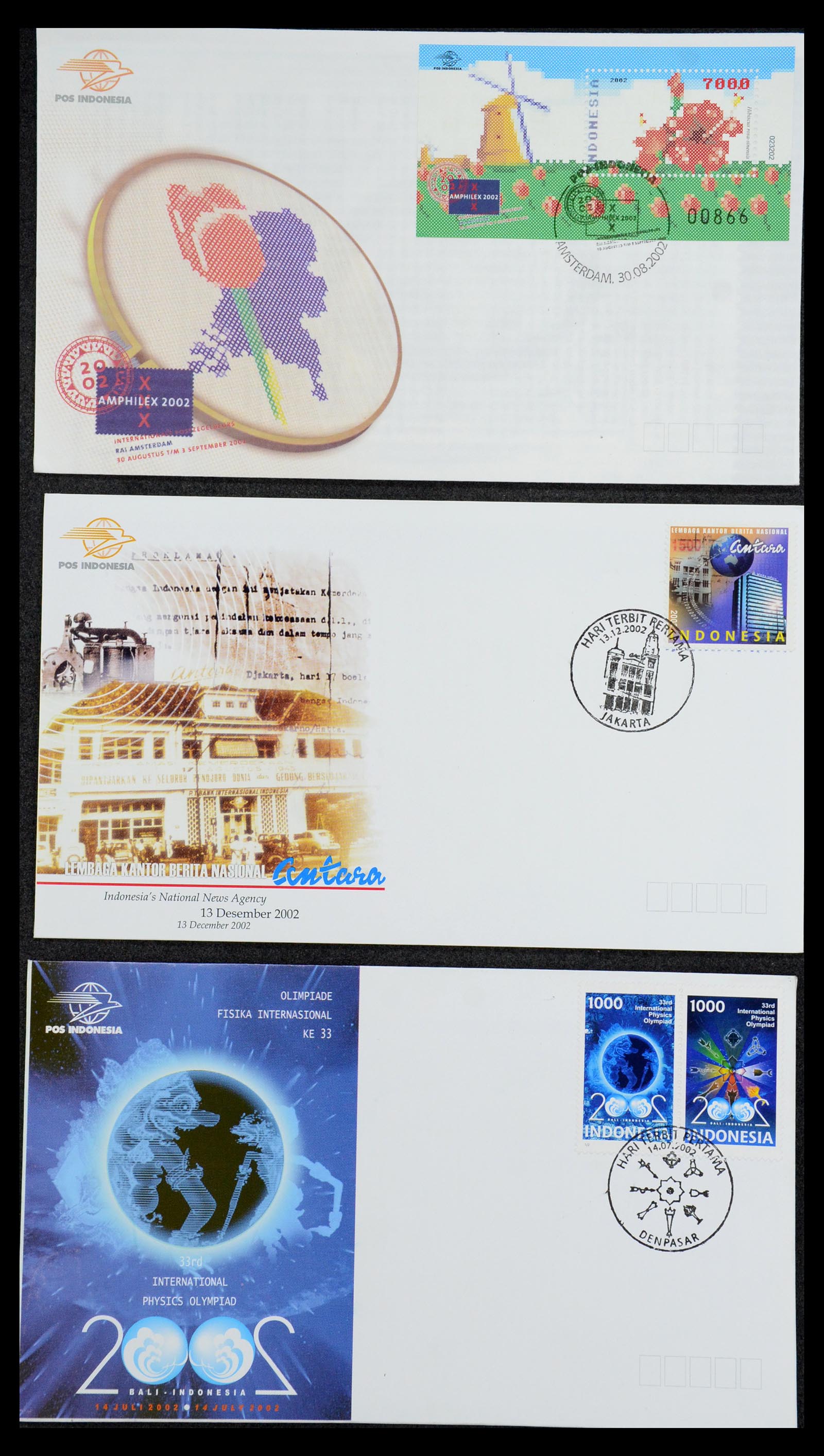 35822 055 - Postzegelverzameling 35822 Indonesië FDC's 1955-2016.