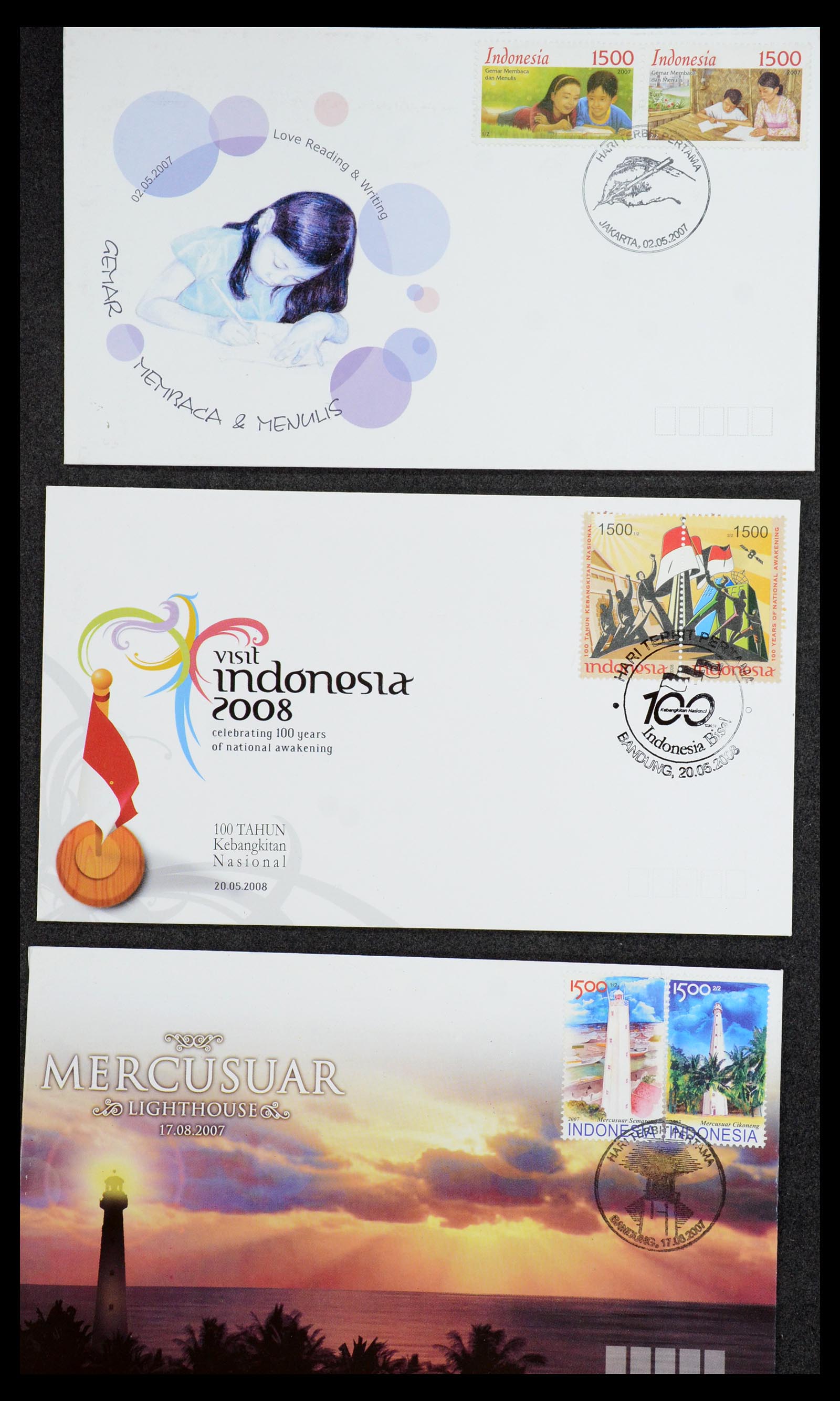 35822 058 - Postzegelverzameling 35822 Indonesië FDC's 1955-2016.