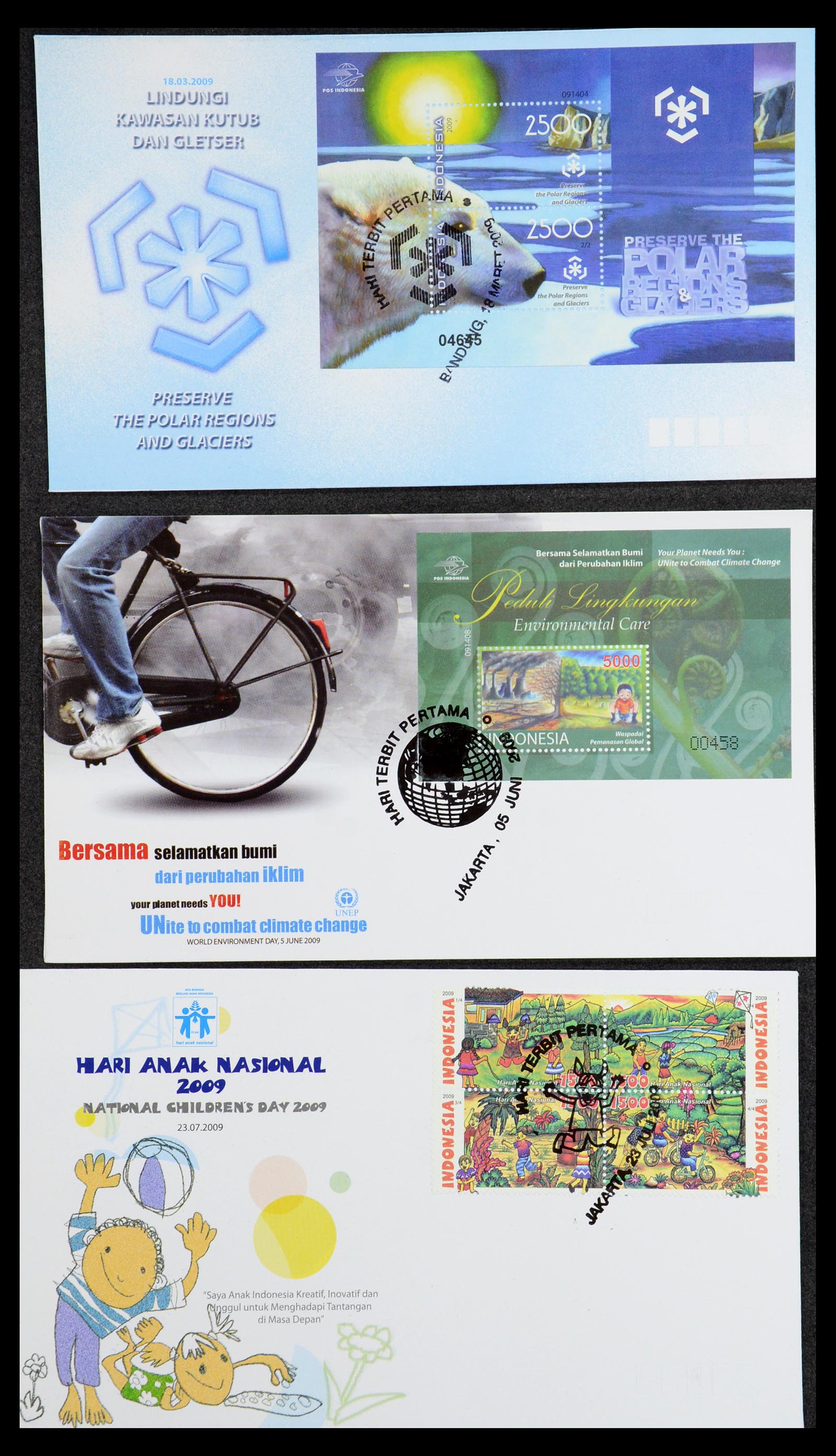 35822 060 - Postzegelverzameling 35822 Indonesië FDC's 1955-2016.