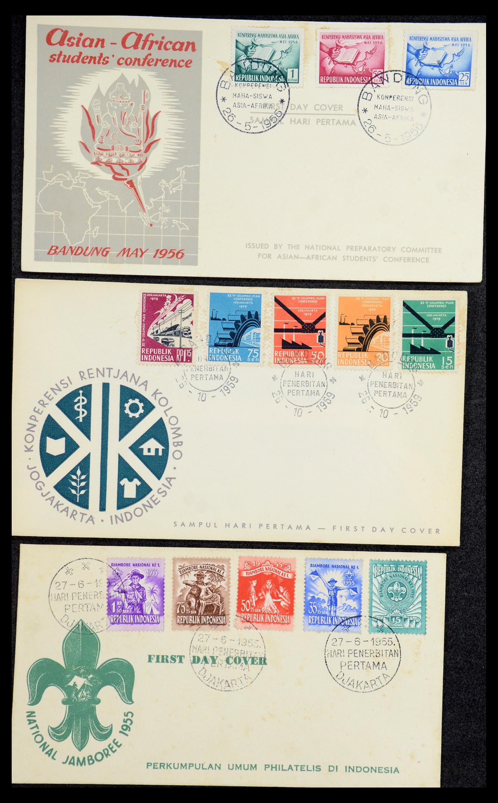 35822 071 - Stamp Collection 35822 Indonesia FDC's 1955-2016.