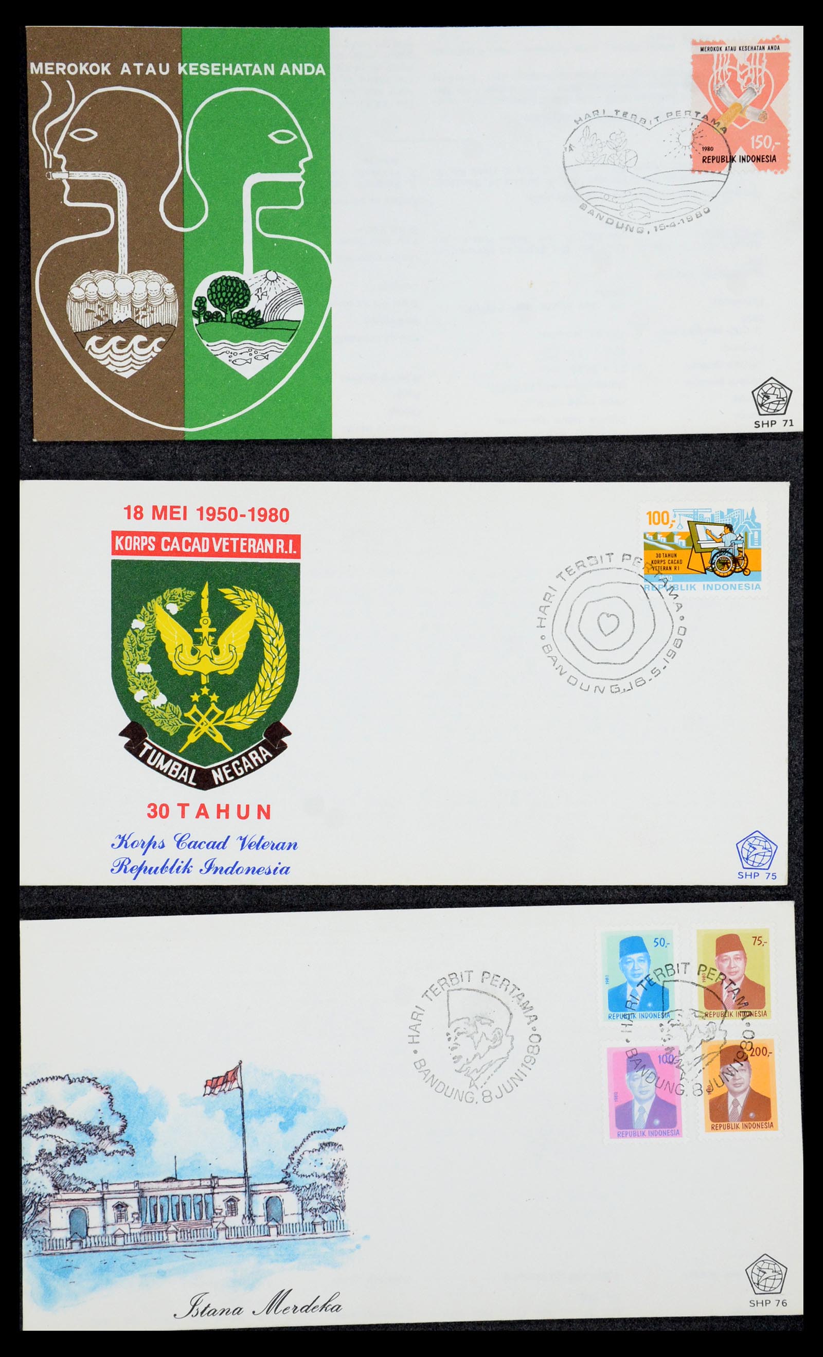 35822 080 - Stamp Collection 35822 Indonesia FDC's 1955-2016.