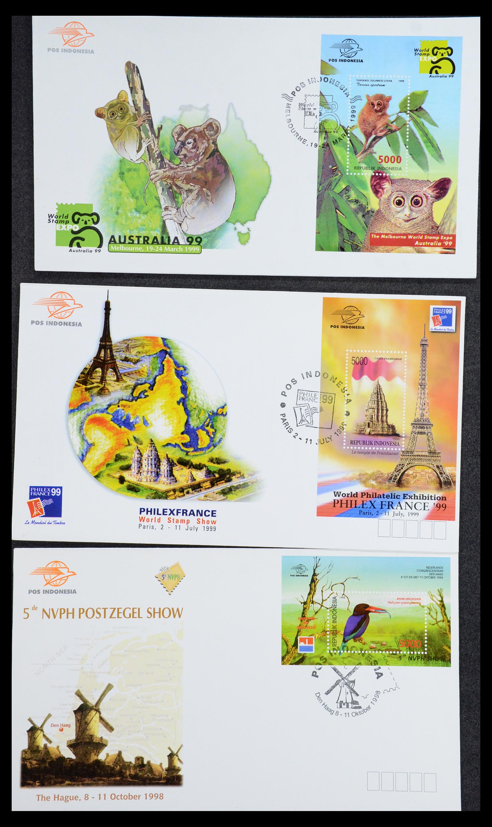 35822 082 - Stamp Collection 35822 Indonesia FDC's 1955-2016.