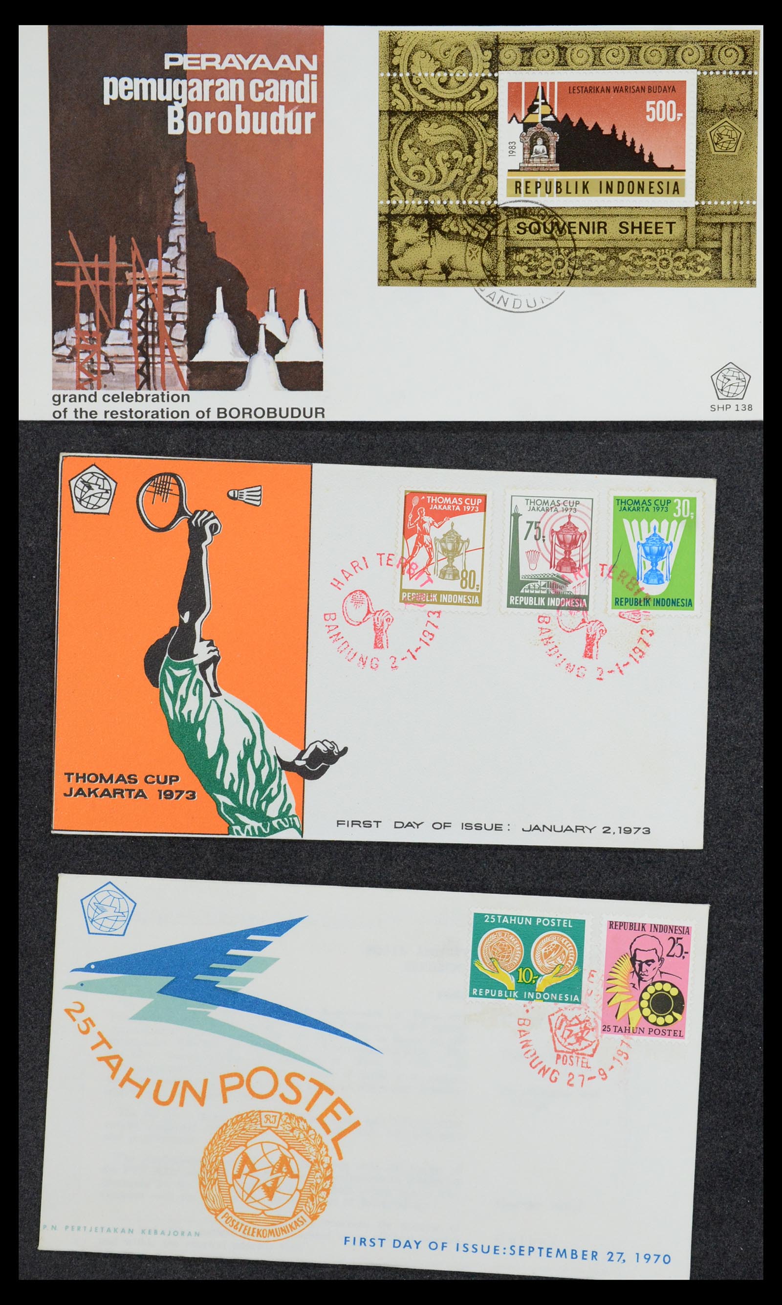 35822 098 - Stamp Collection 35822 Indonesia FDC's 1955-2016.