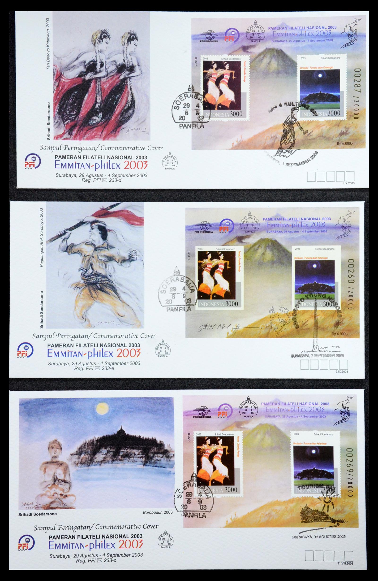 35822 164 - Stamp Collection 35822 Indonesia FDC's 1955-2016.