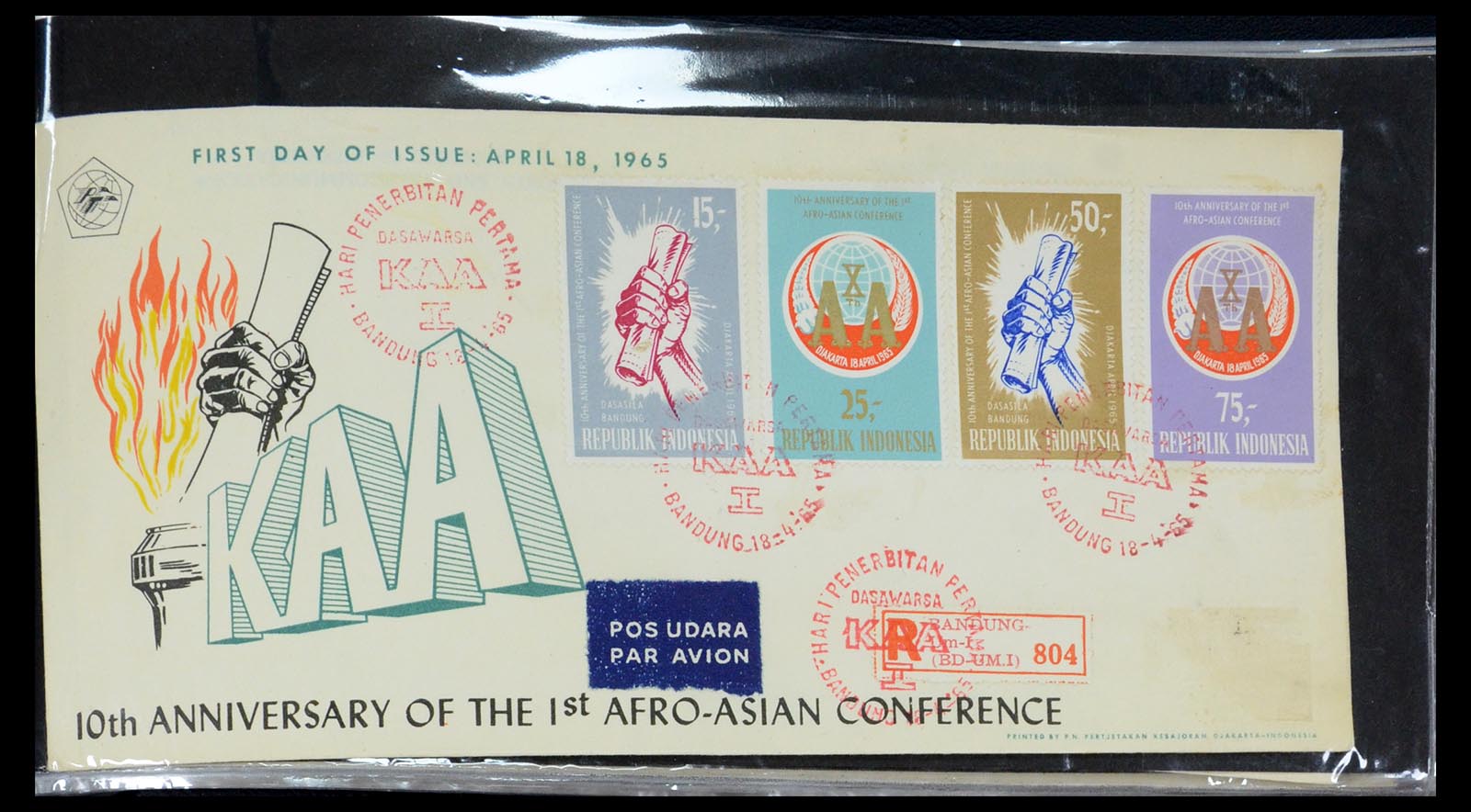 35822 207 - Postzegelverzameling 35822 Indonesië FDC's 1955-2016.