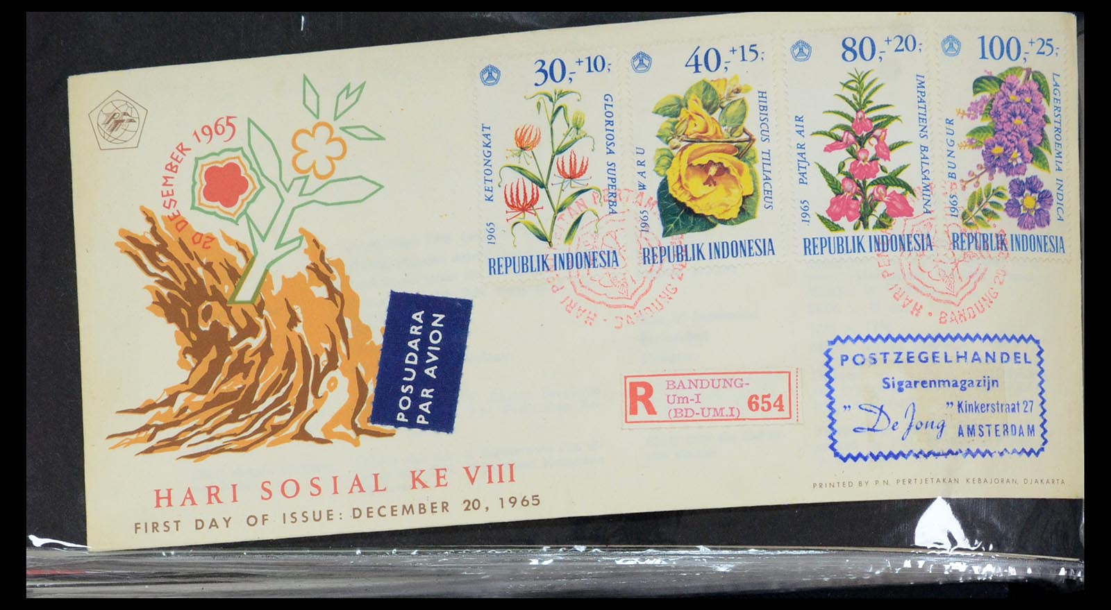 35822 208 - Postzegelverzameling 35822 Indonesië FDC's 1955-2016.