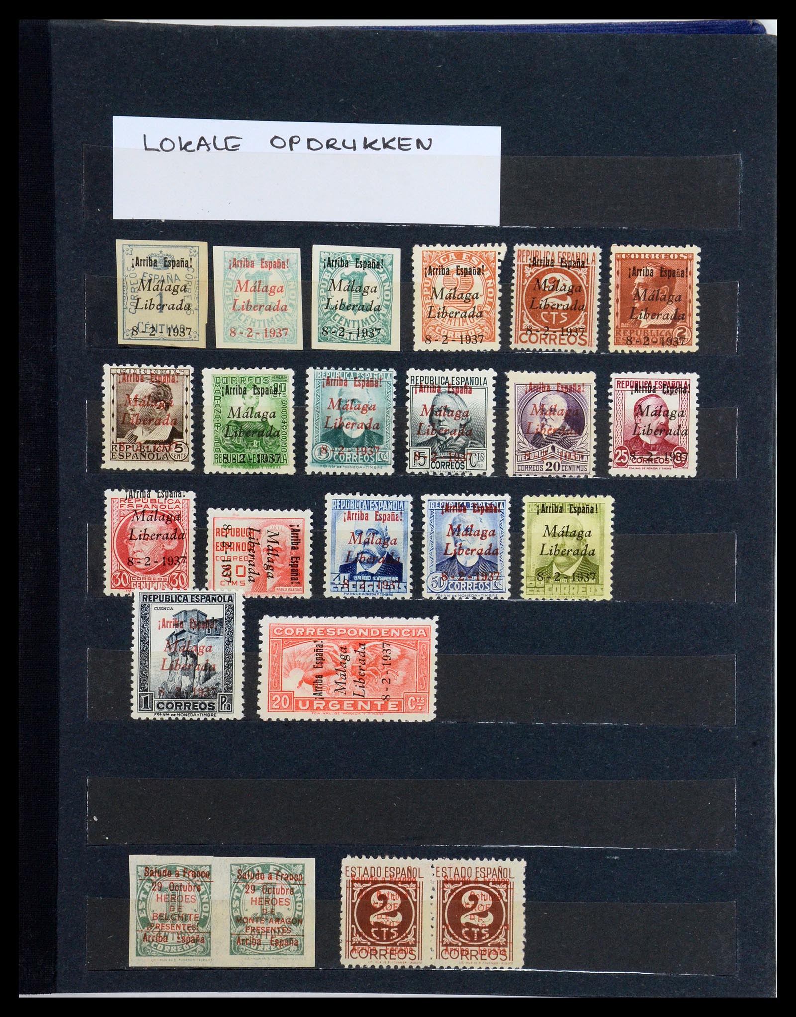 35824 001 - Stamp Collection 35824 Spanish civil war and local issues 1936-1937.