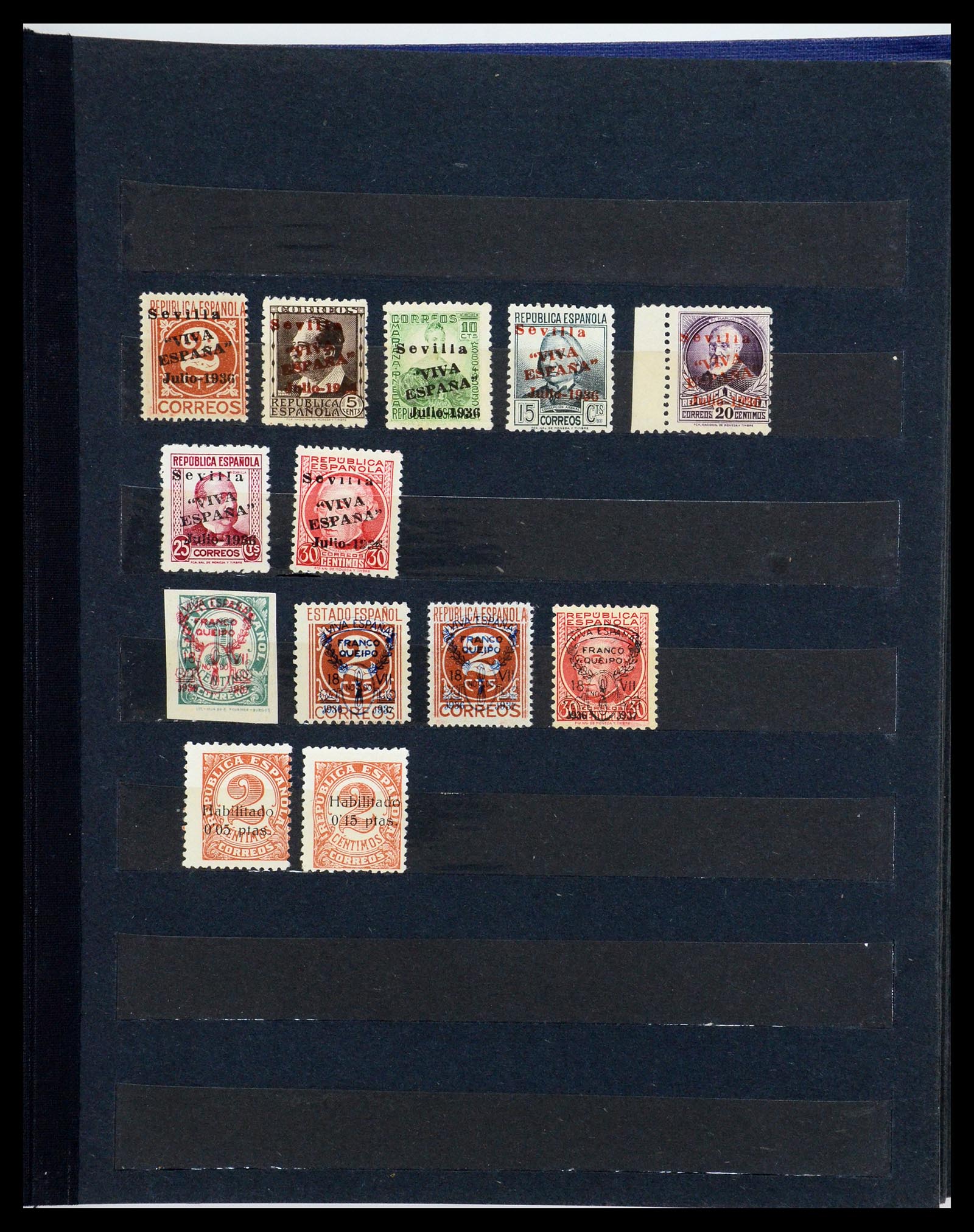 35824 003 - Stamp Collection 35824 Spanish civil war and local issues 1936-1937.