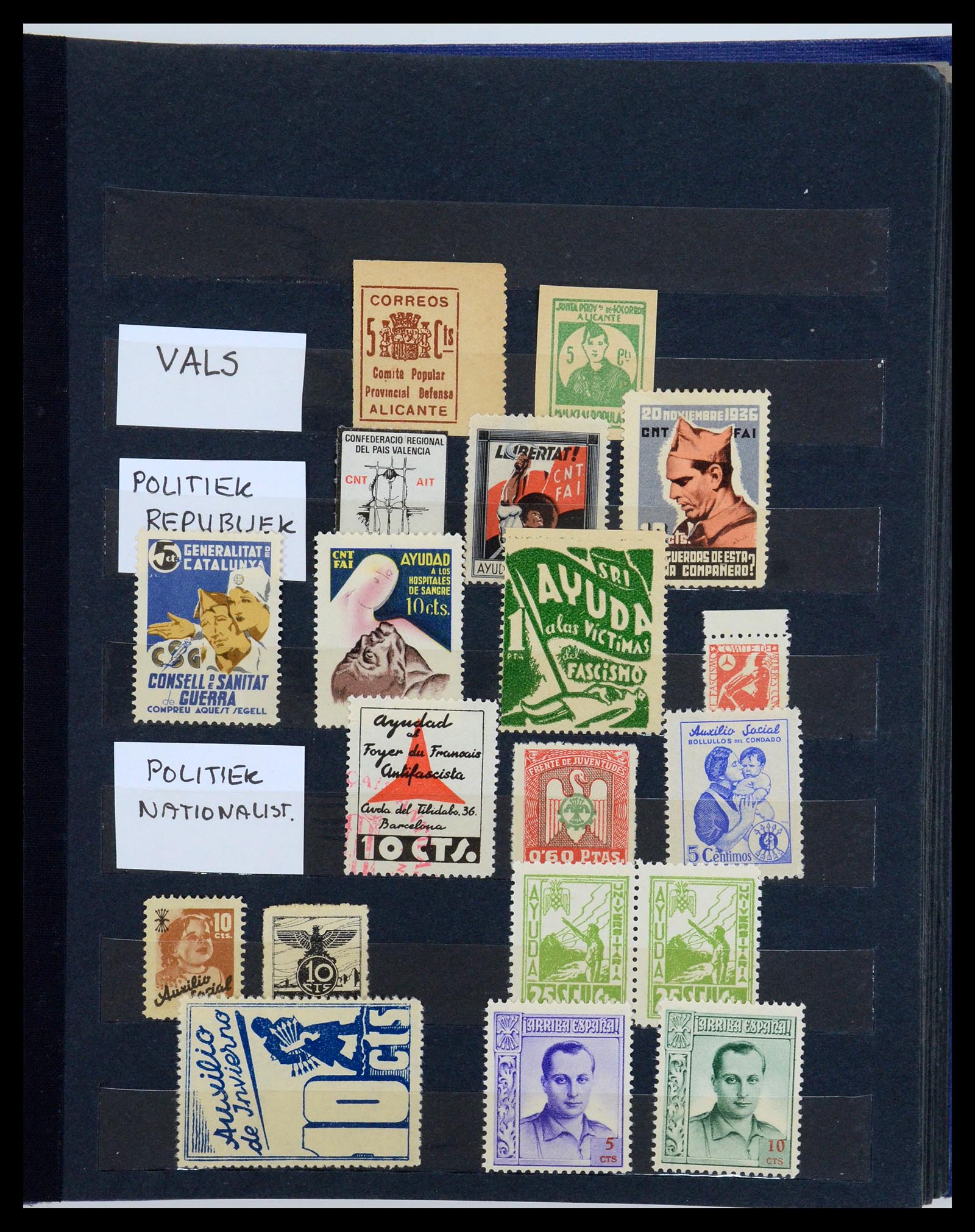 35824 005 - Stamp Collection 35824 Spanish civil war and local issues 1936-1937.