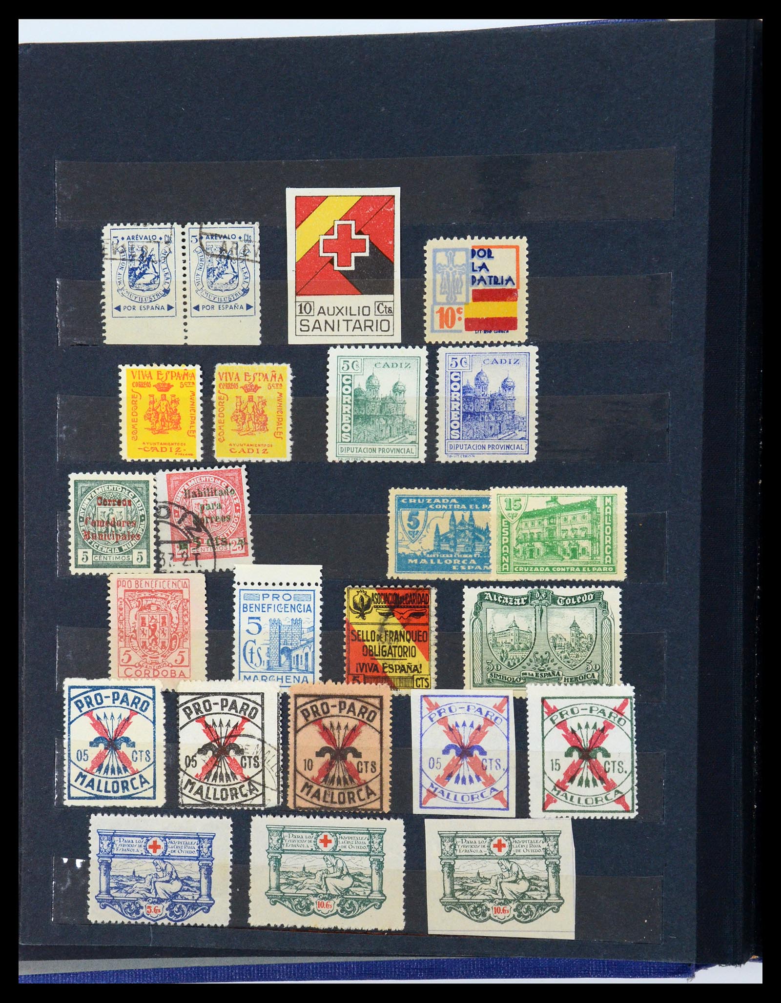 35824 006 - Stamp Collection 35824 Spanish civil war and local issues 1936-1937.