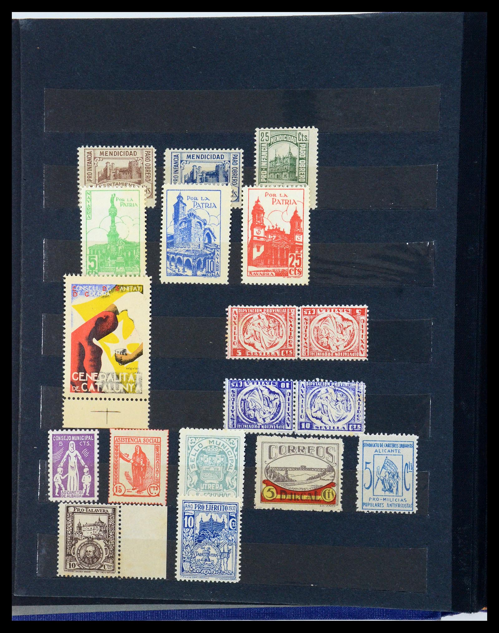 35824 008 - Stamp Collection 35824 Spanish civil war and local issues 1936-1937.