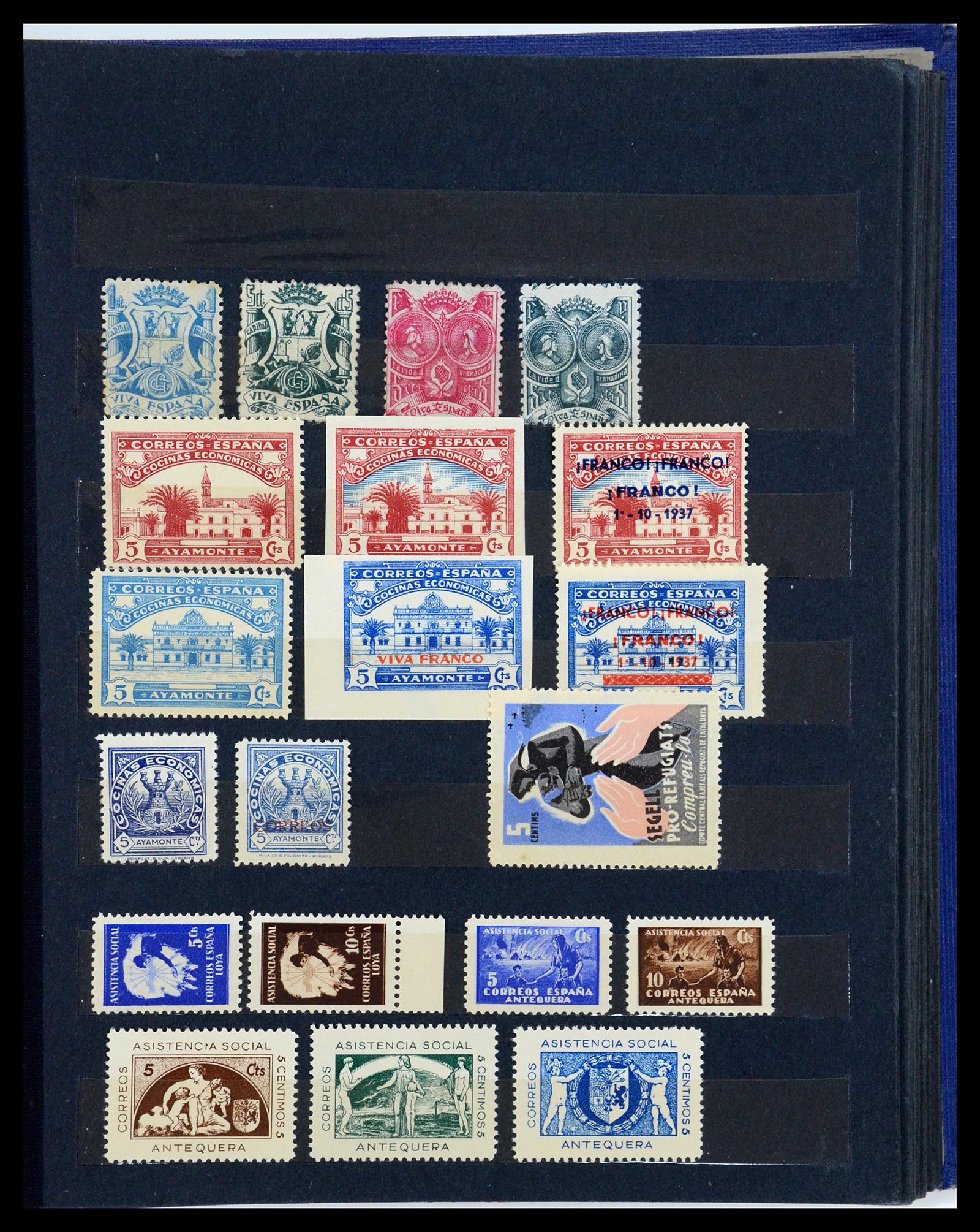 35824 009 - Stamp Collection 35824 Spanish civil war and local issues 1936-1937.