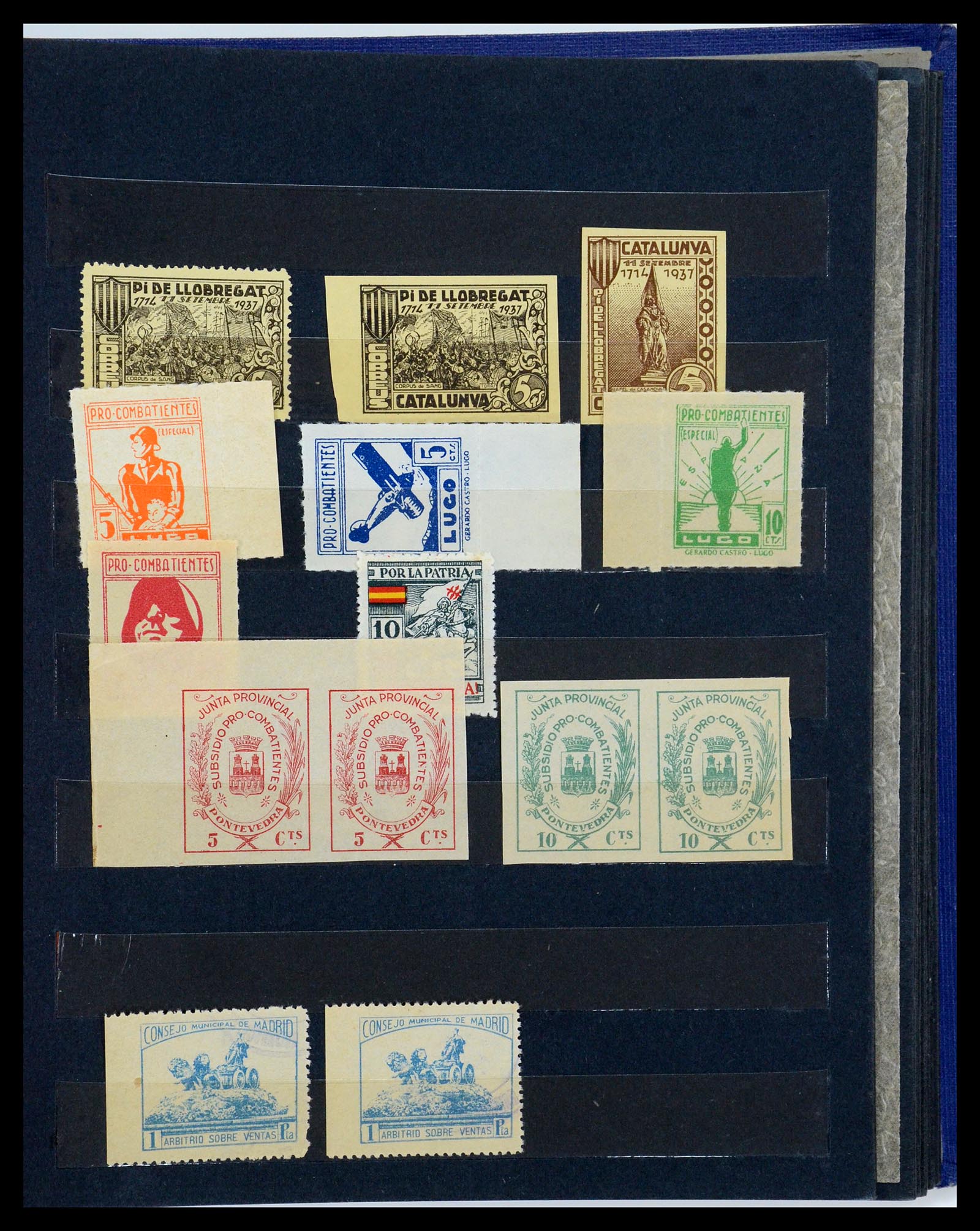 35824 010 - Stamp Collection 35824 Spanish civil war and local issues 1936-1937.
