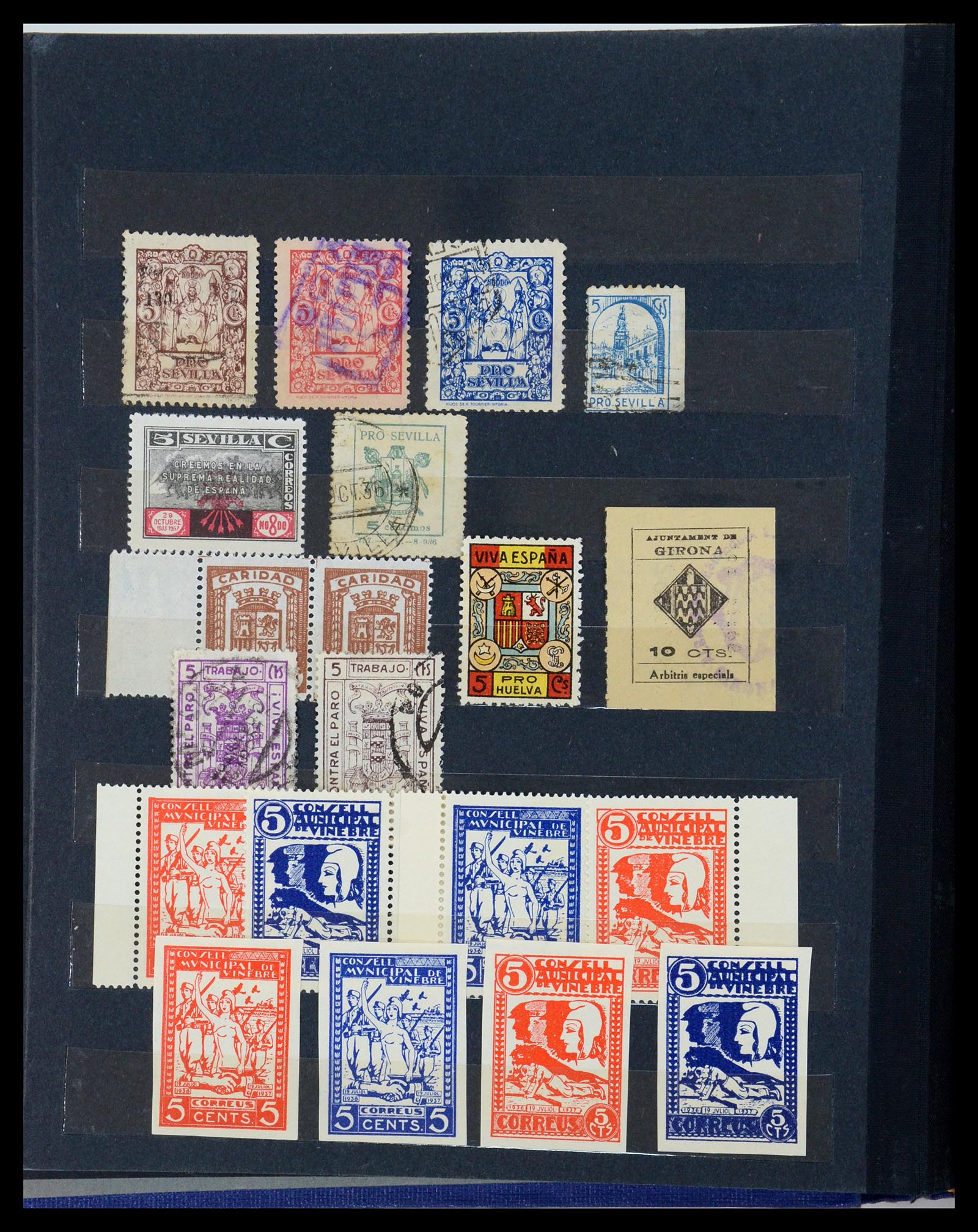 35824 011 - Stamp Collection 35824 Spanish civil war and local issues 1936-1937.