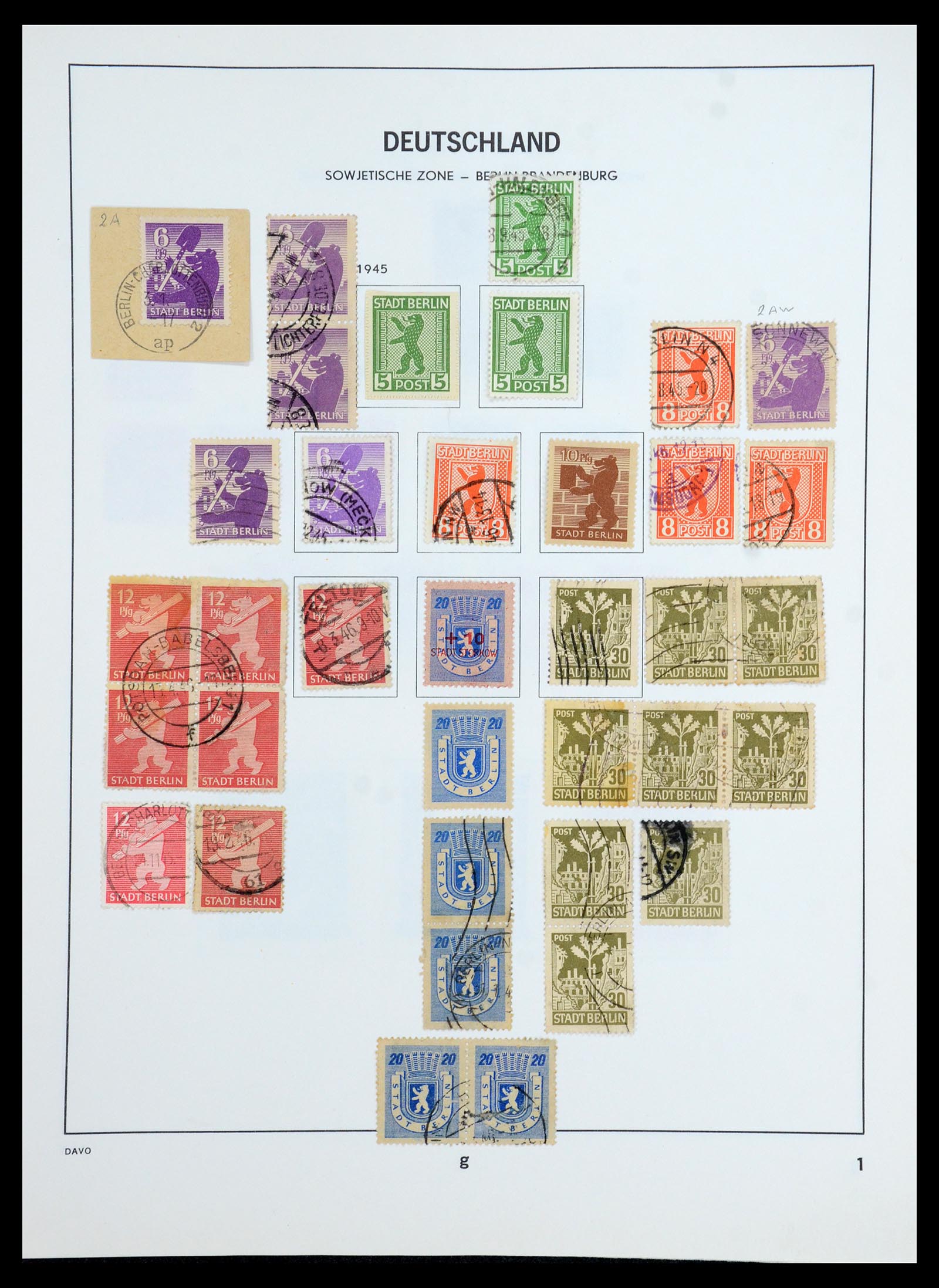 35827 001 - Postzegelverzameling 35827 Sovjetzone en DDR 1945-1990.
