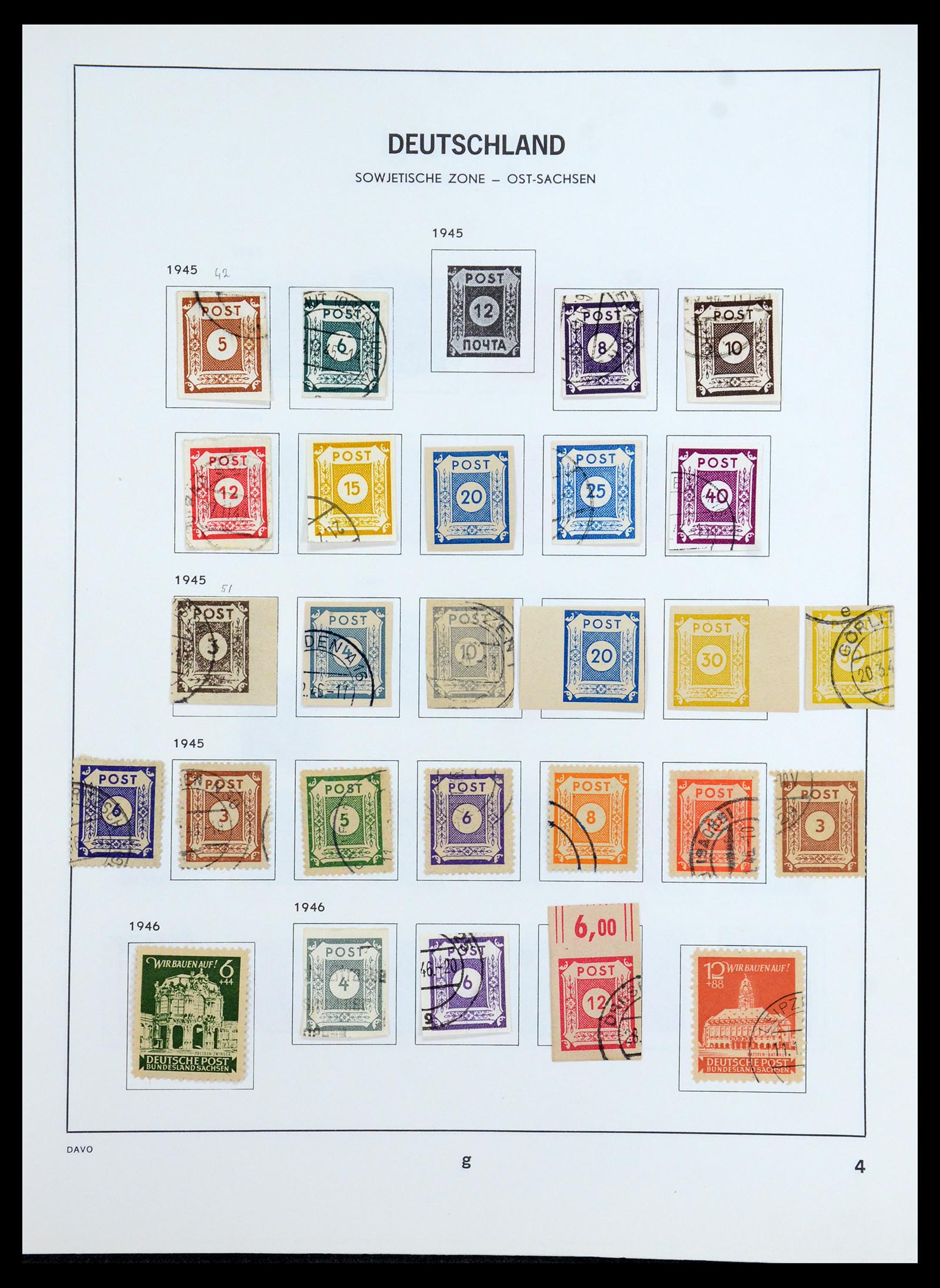 35827 004 - Postzegelverzameling 35827 Sovjetzone en DDR 1945-1990.